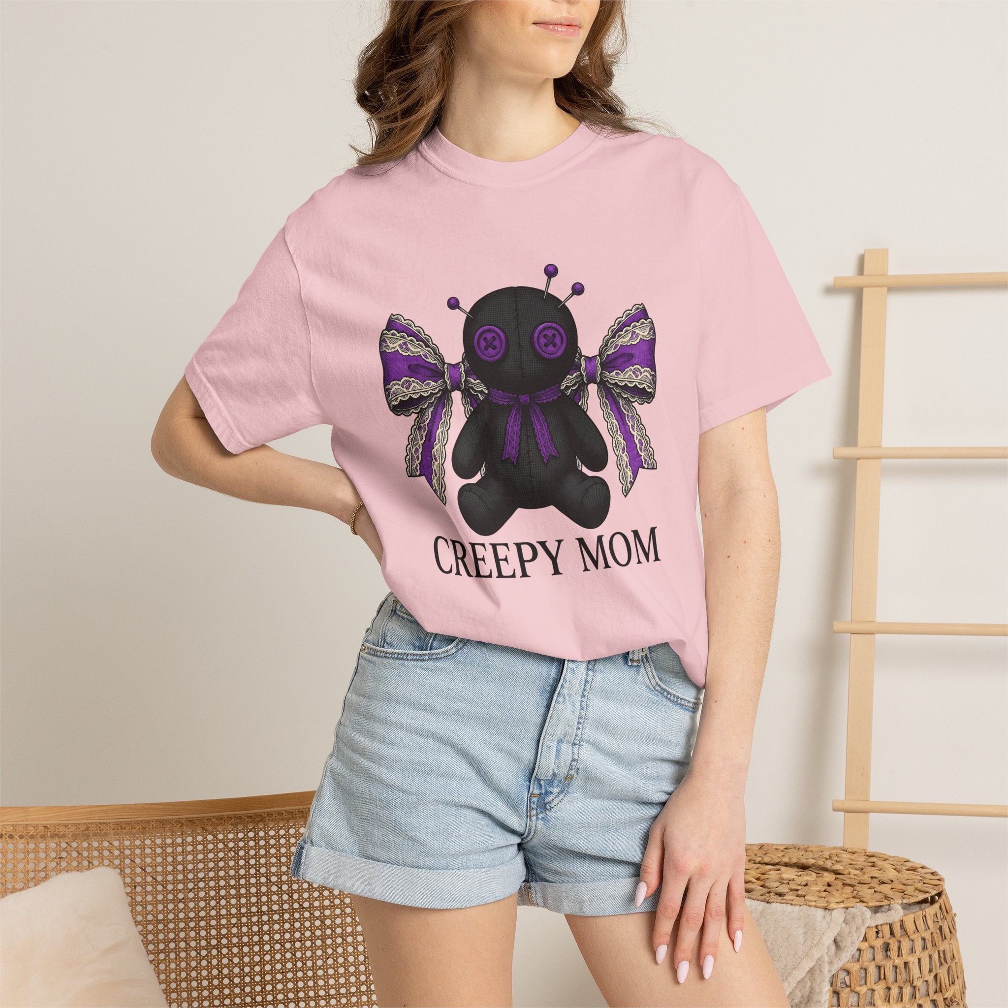 Hex Doll Shirt Halloween Ghost Gift Women Spooky Tee Voodoo Doll T-Shirt Horror Fan Creepy Tshirt Specter Graphic Classic Bow Tie Tshirt