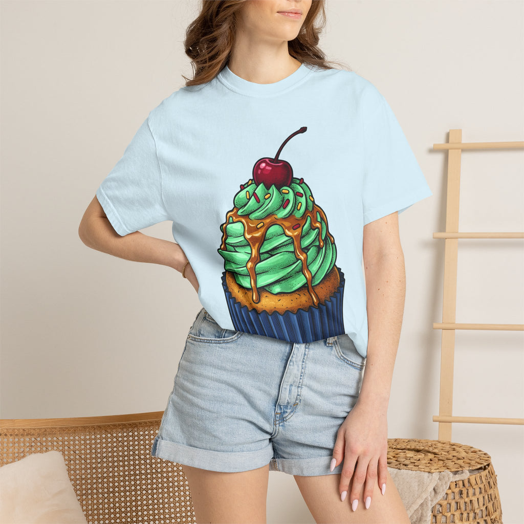 Cupcake Treat Shirt Desserts Cooking Gift Women Graphic Tee Muffin T-Shirt Pastry Fan Typography Tshirt Baking Design Vintage Cherry Tshirt