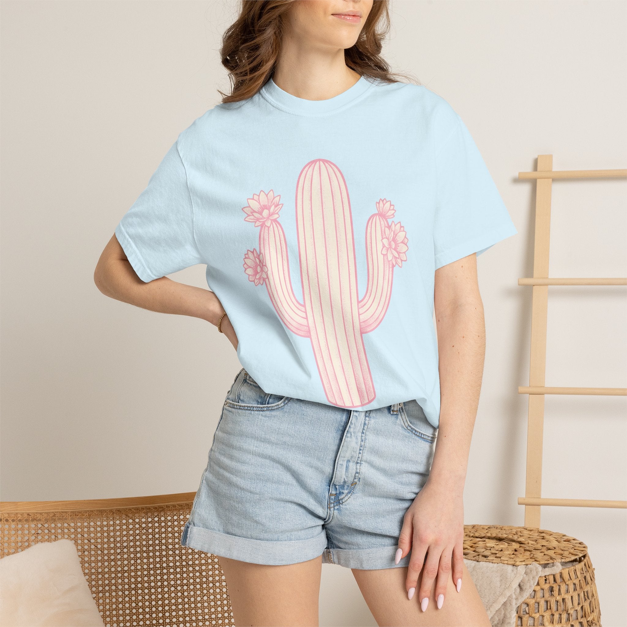 Succulent Bloom Shirt Cowgirl Cowboy Gift Women Bohemian Tee Succulent T-Shirt Cowgirl Fan Hippie Tshirt Rodeo Graphic Simple Arid Landscape
