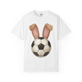 Soccer Ball Bunny Ears Shirt Easter Sports Gift Women Watercolor Tee Bunny T-Shirt Easter Fan Football Tshirt Athletic Graphic Hand Drawn