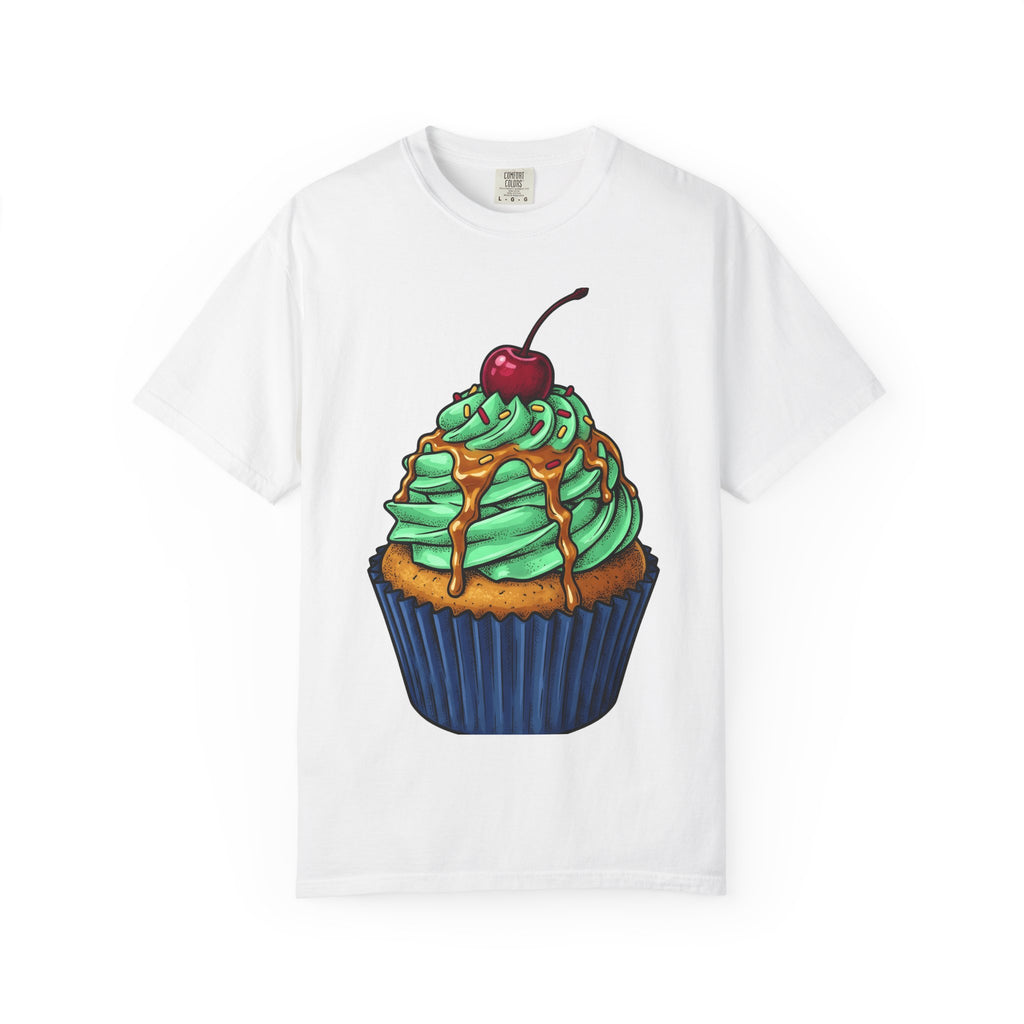 Cupcake Treat Shirt Desserts Cooking Gift Women Graphic Tee Muffin T-Shirt Pastry Fan Typography Tshirt Baking Design Vintage Cherry Tshirt