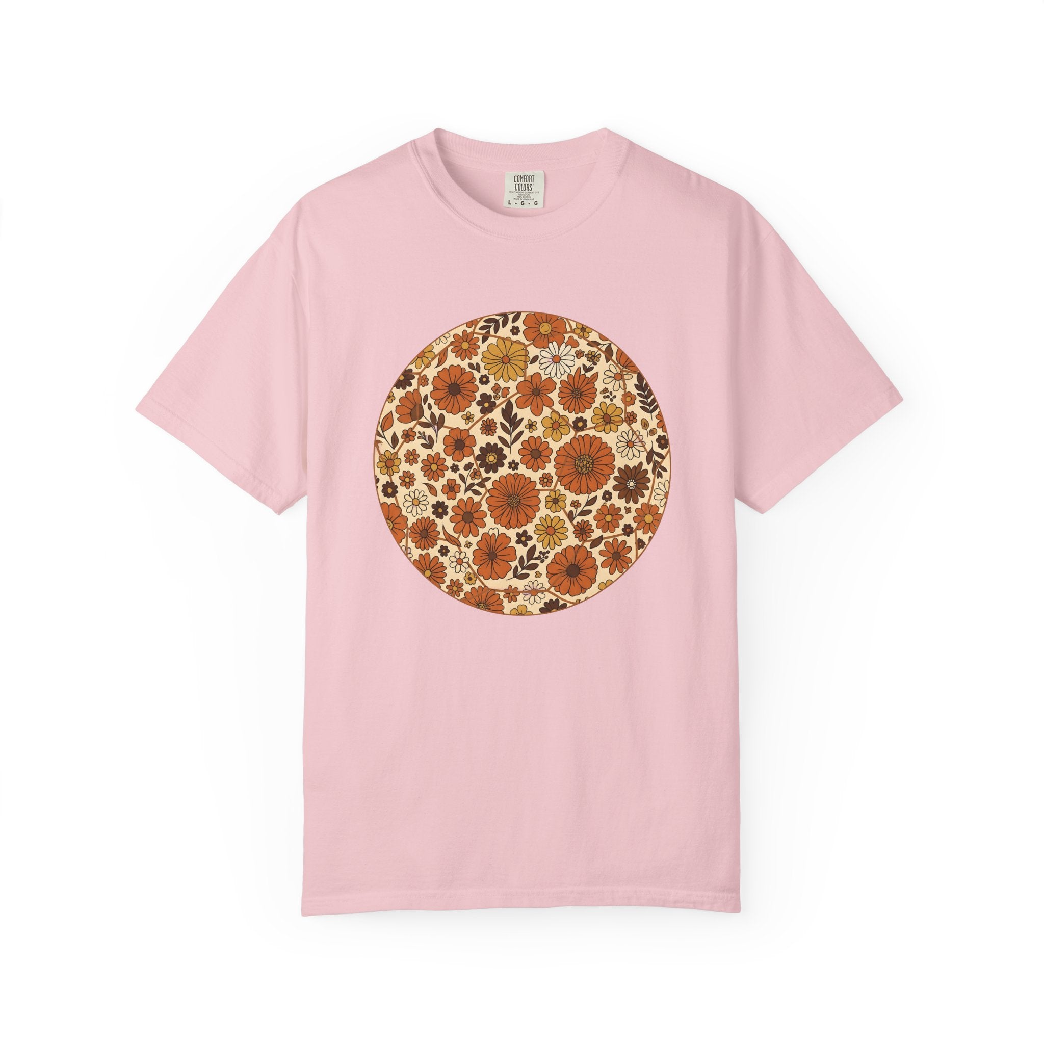 Classic Floral Design Shirt Moms Nature Gift Women Tribal Tee Floral T-Shirt Mother Fan Ethnic Tshirt Outdoor Graphic Mid Century Sunflower