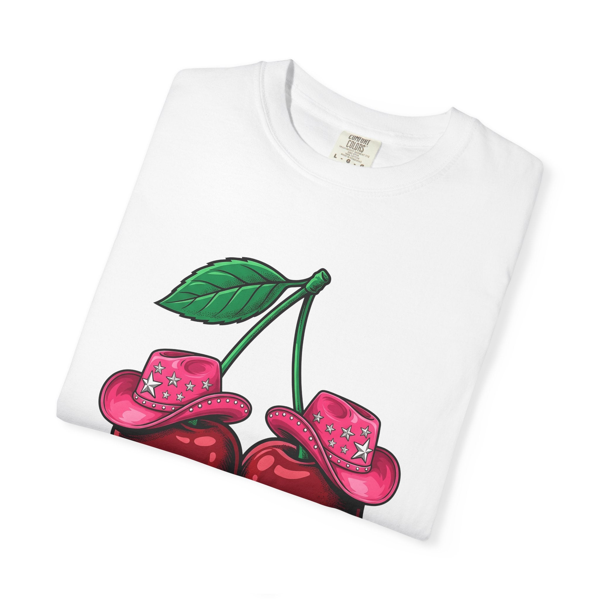 Cherry Cowboy Hat Shirt Cowgirl Harvest Gift Women Cartoon Tee Cowboy Hat T-Shirt Rodeo Fan Cartoon Tshirt Autumn Graphic Classic Star Icon