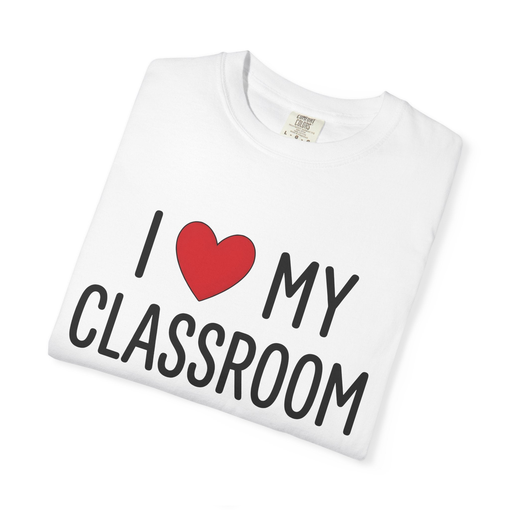 Heart Classroom Shirt Teacher School Gift Women Bold Tee Classroom T-Shirt Educator Enthusiast Graphic Tshirt Simple Design Illustration