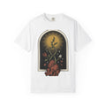 Heart Flower Shirt Holiday Spooky Gift Women Traditional Tee Floral T-Shirt Vacation Fan Folk Tshirt Horror Graphic Retro Sunburst Tshirt
