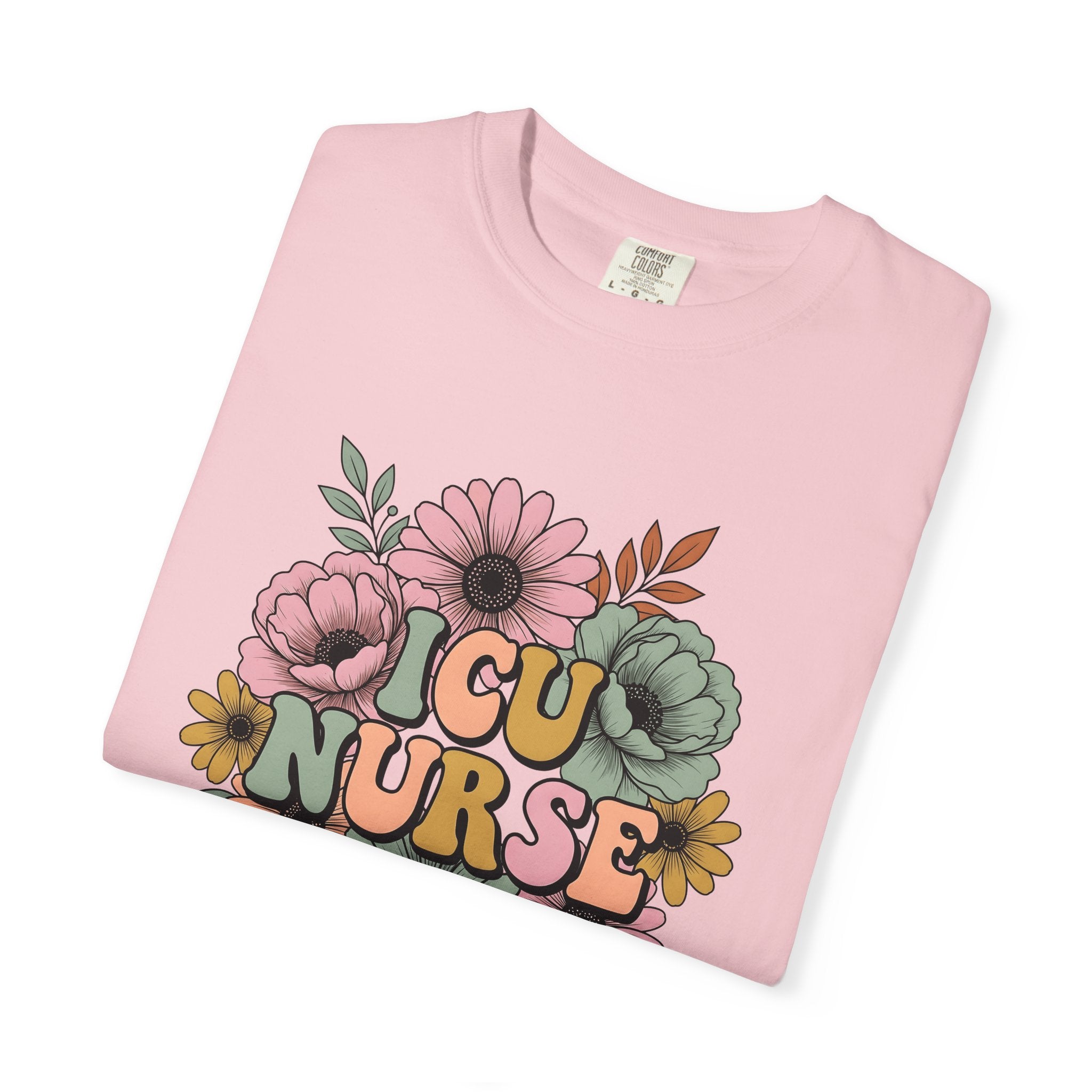 Blossom Bouquet Shirt Nurse Garden Gift Women Folk Tee Flower Arrangement T-Shirt Healthcare Enthusiast Folk Art Tshirt Gardening Graphic