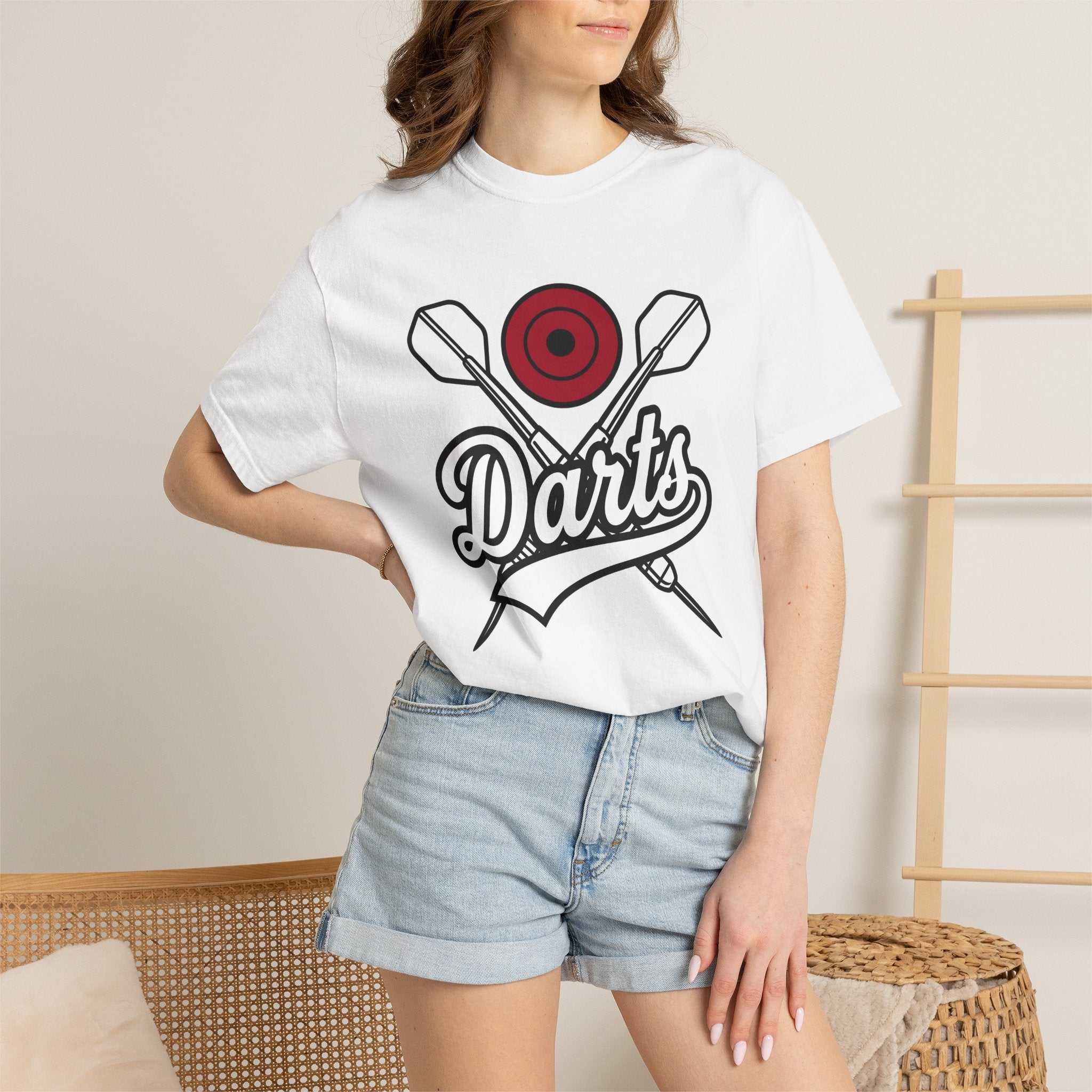 Dartboard Circle Shirt Darts Tavern Gift Women Minimalist Tee Target T-Shirt Darter Fan Simple Tshirt Pub Graphic Classic Intersecting Darts
