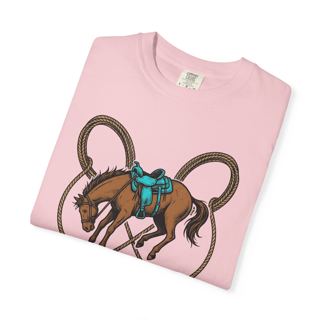 Rodeo Horse Shirt Rodeo Country Gift Women Western Tee Bronco T-Shirt Rodeo Fan Cowboy Tshirt Rural Graphic Vintage Lasso Tshirt