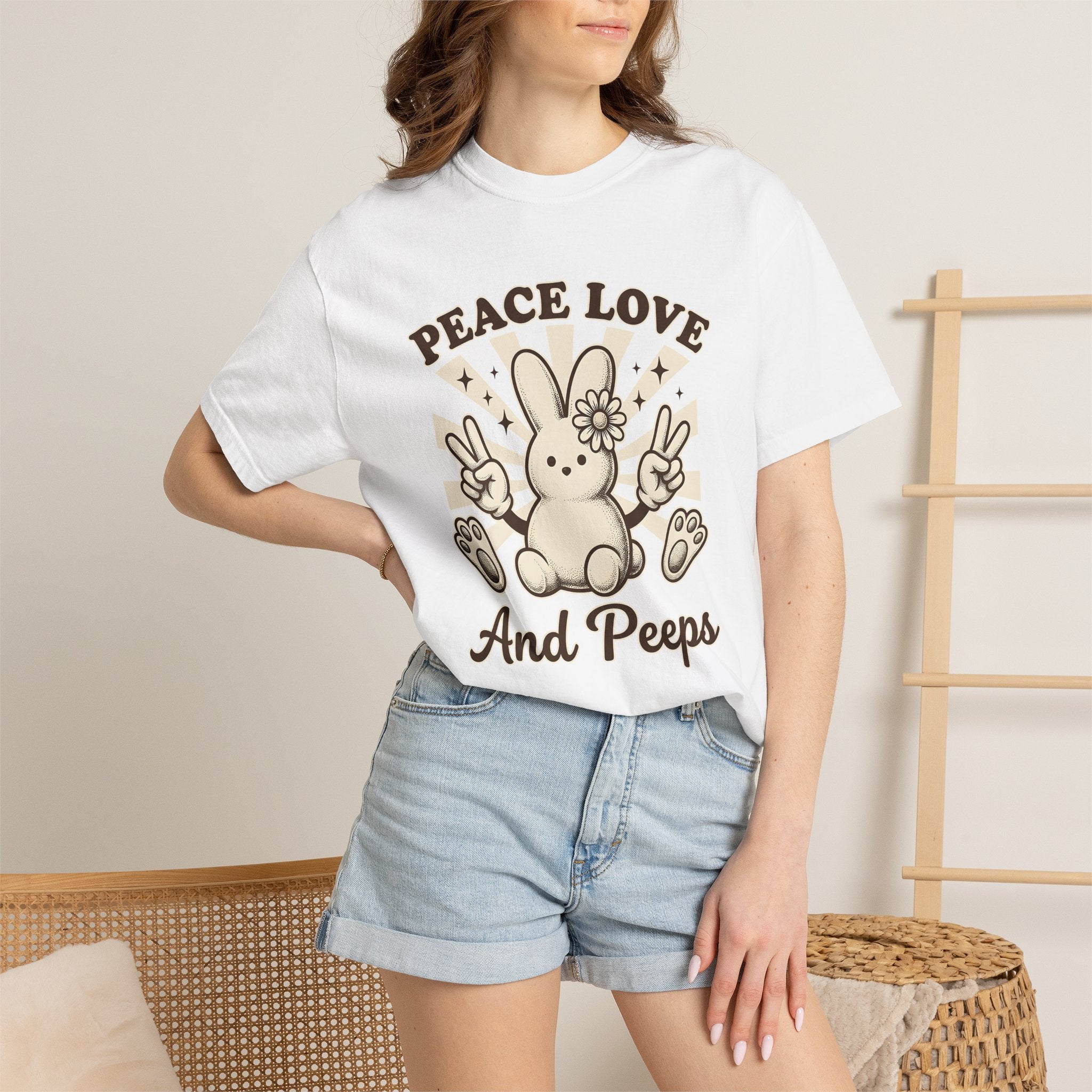 Rabbit Candy Shirt Easter Rabbit Gift Women Vintage Tee Candy T-Shirt Easter Fan Sweets Tshirt Bunny Graphic Retro Hand Gesture Tshirt