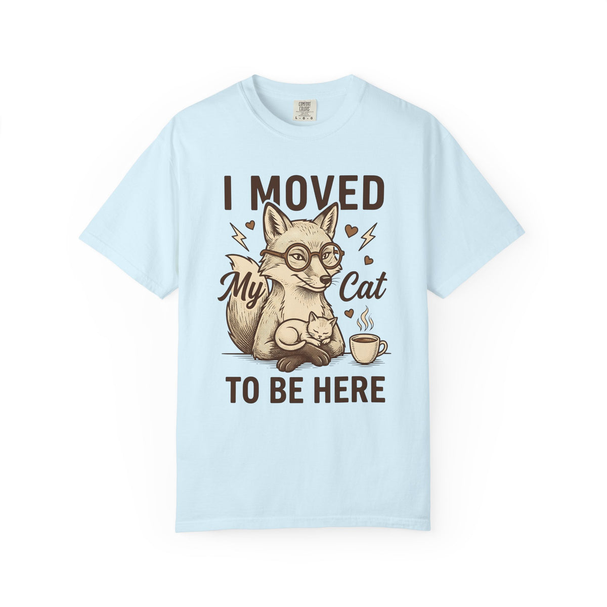 Red Fox Cat Shirt Animal Drink Unisex Gift Cartoon Tee Fox T-Shirt Pet Fan Toon