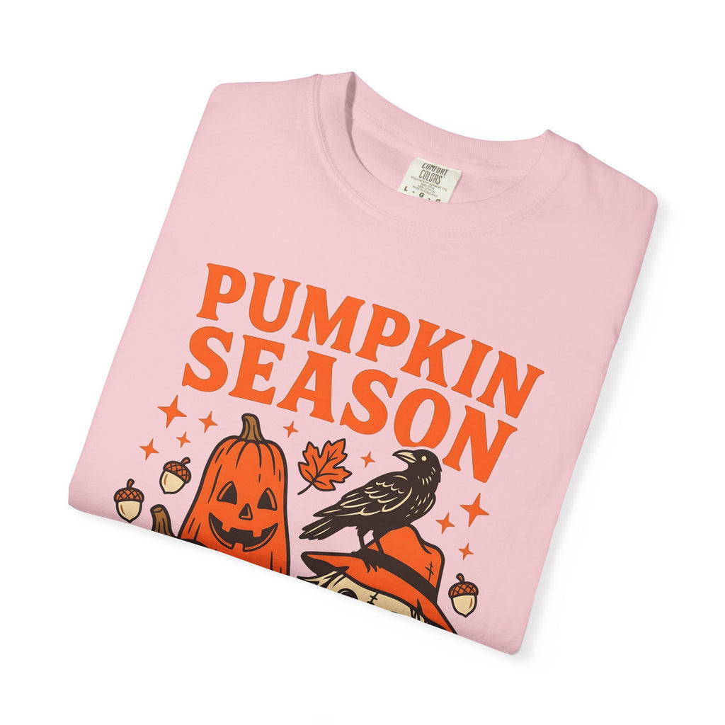 Carved Pumpkin Shirt Halloween Harvest Gift Women Animated Tee Gourd T-Shirt Horror Fan Cartoon Tshirt Autumn Graphic Hand Drawn Straw