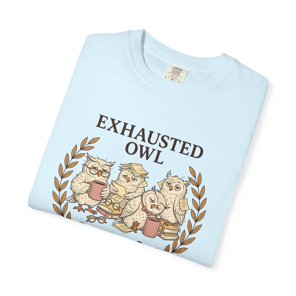 Sleepy Owls Shirt Teachers Comedy Gift Women Line Art Tee Owl T-Shirt Educator Enthusiast Illustration Graphic Classic Mug Tshirt