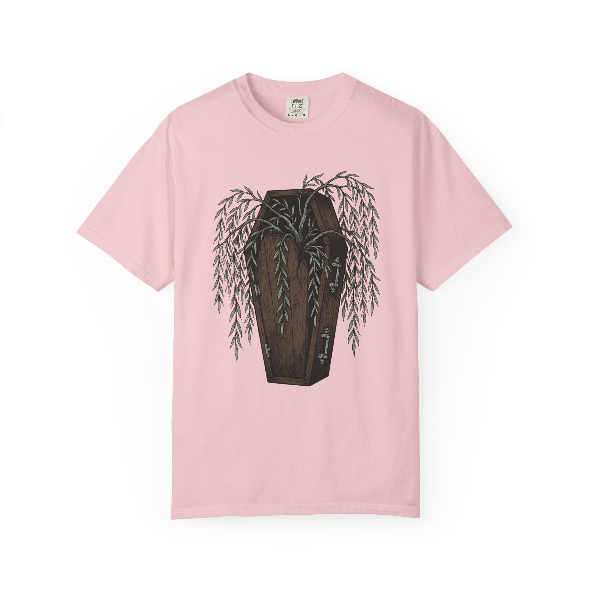Coffin Succulent Shirt Cottagecore Dark Gift Women Floral Tee Echeveria T-Shirt Cottage Fan Botanical Tshirt Gothic Graphic Retro Hanging