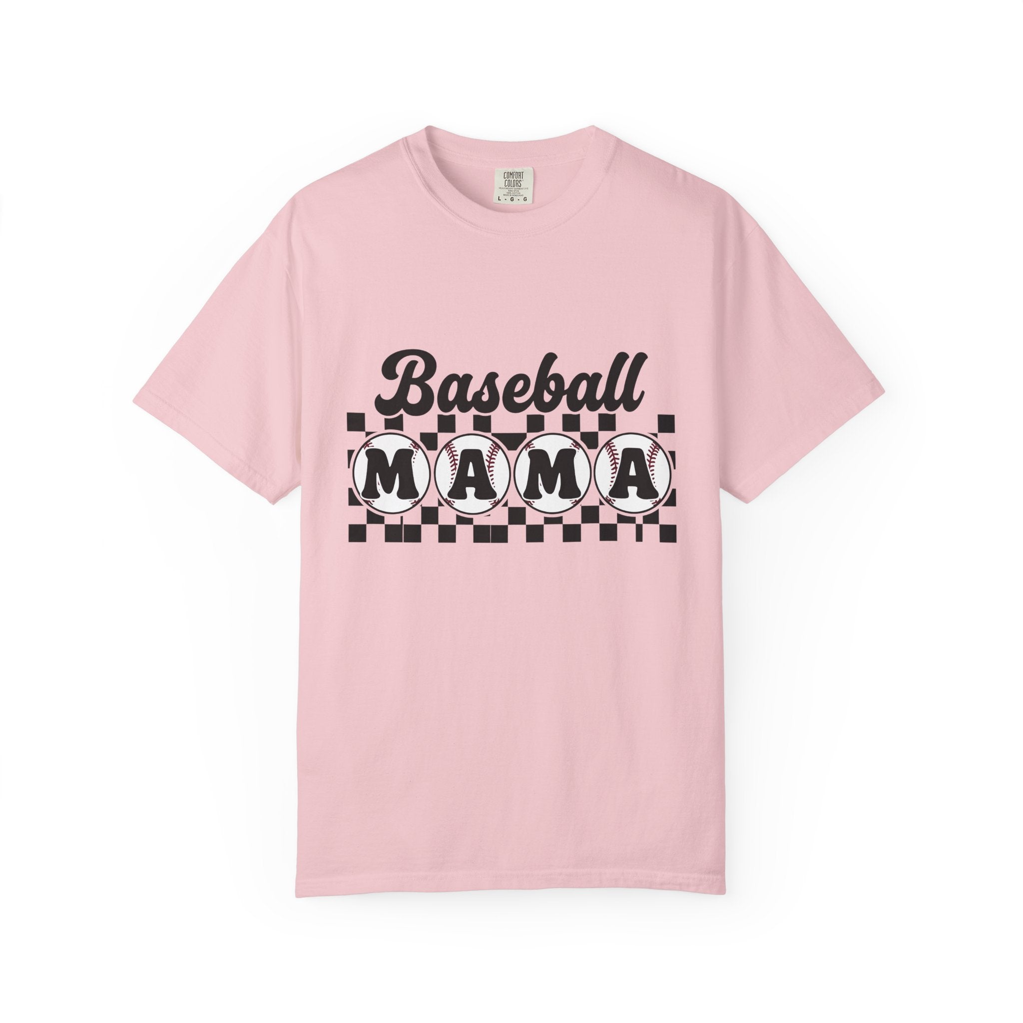Baseball Mom Shirt Baseball Mom Sports Gift Women Bold Tee Mom T-Shirt Baseball Fan Branded Tshirt Athletic Graphic Retro Checkered Tshirt