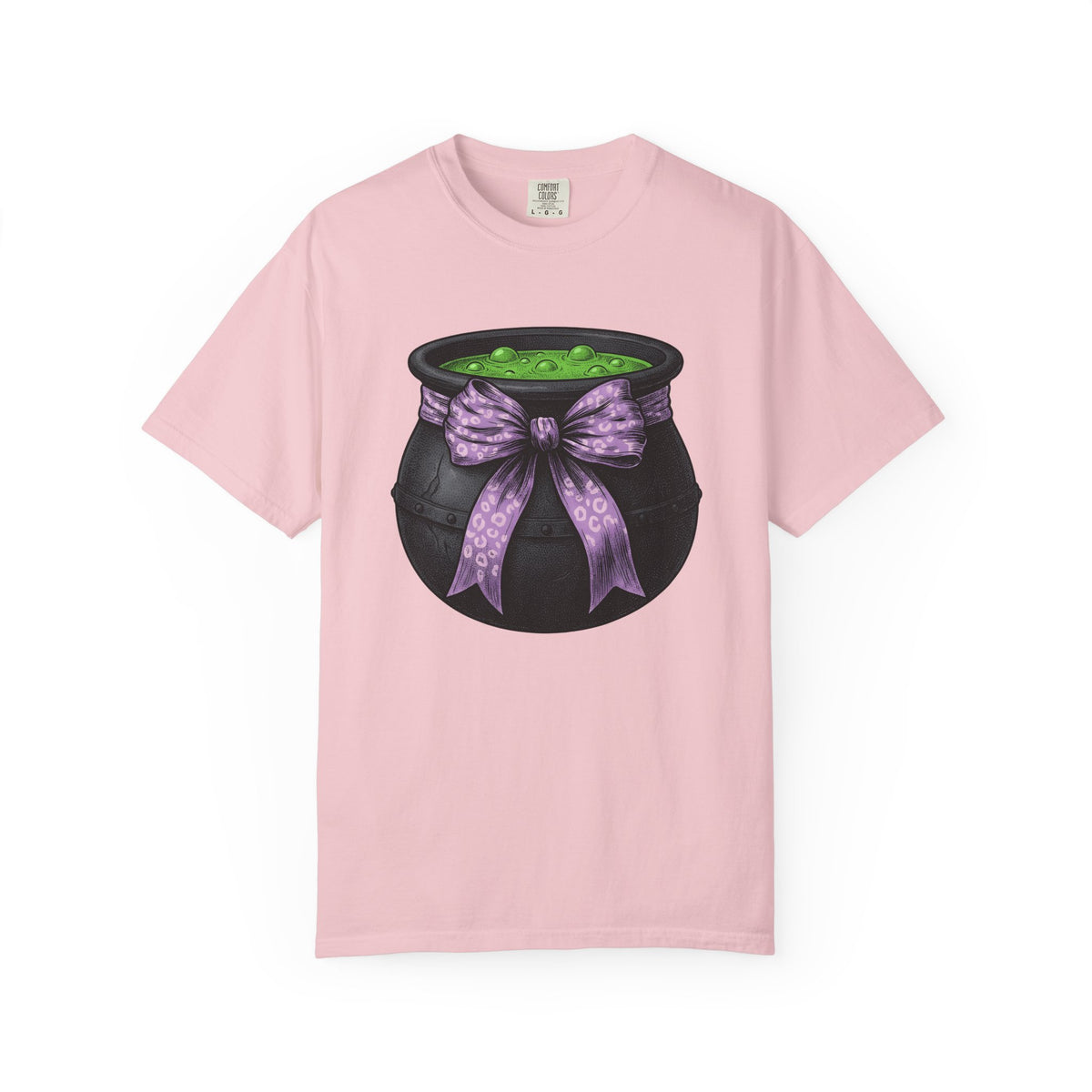 Magic Cauldron Shirt Halloween Sorcery Gift Women Dark Tee Cauldron T-Shirt Horror Fan Gothic Tshirt Witchcraft Graphic Retro Ribbon Tshirt