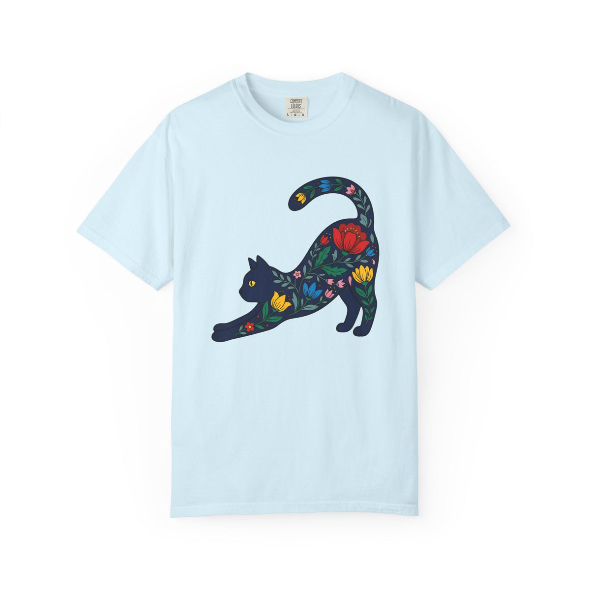 Floral Cat Shirt Cat Botanical Unisex Gift Boho Tee Kitty T-Shirt Cat Fan