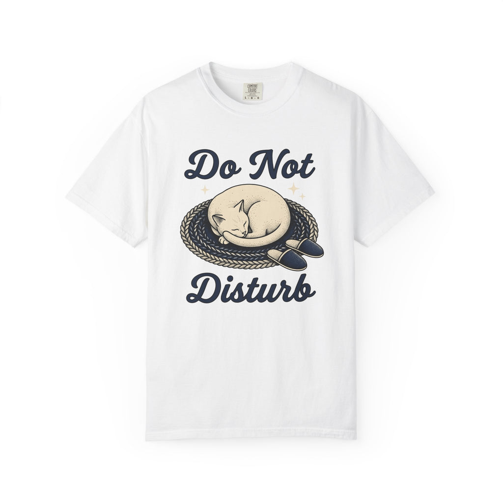 Napping Cat Shirt Cat Comfort Gift Women Retro Tee Kitten T-Shirt Cat Fan Vintage Tshirt Cozy Graphic Sketch House Shoes Tshirt