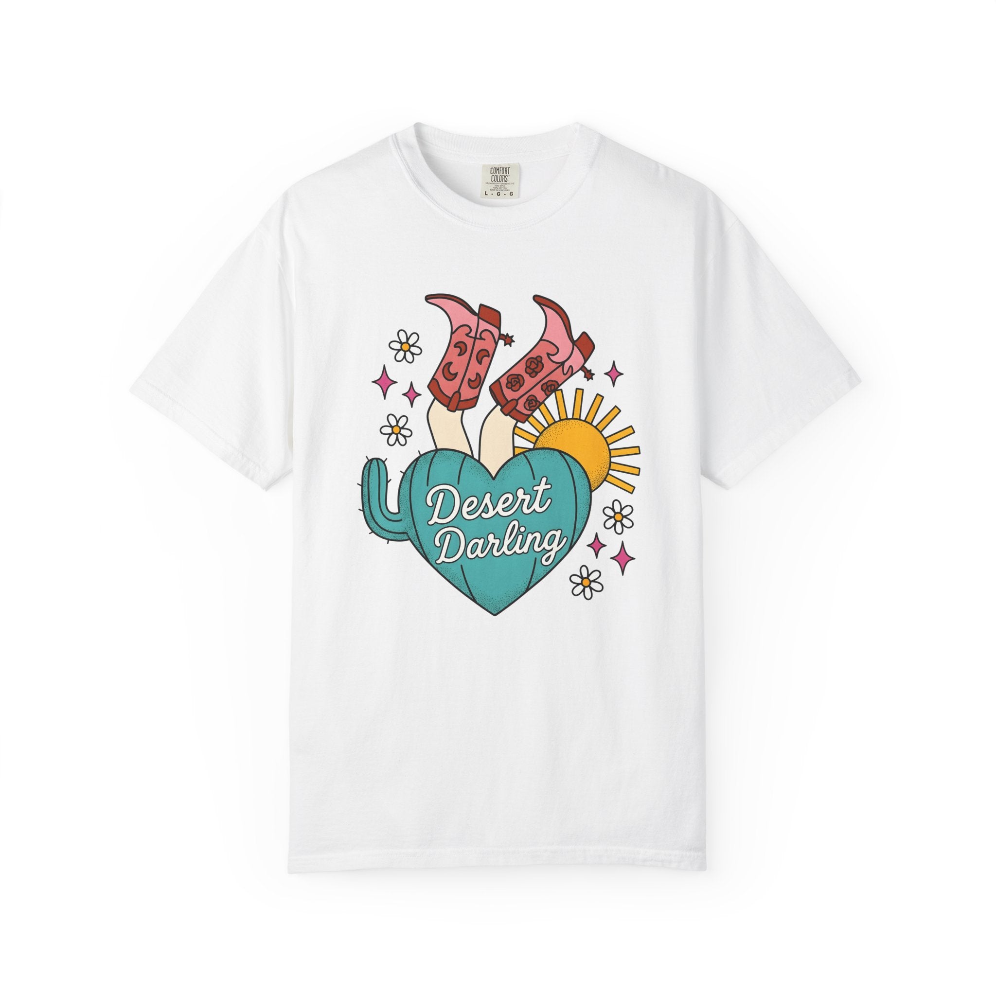 Cowboy Shoes Shirt Cowgirl Country Gift Women Sketch Tee Boots T-Shirt Rodeo Fan Cowboy Graphic Tshirt Doodle Prickly Pear Tshirt