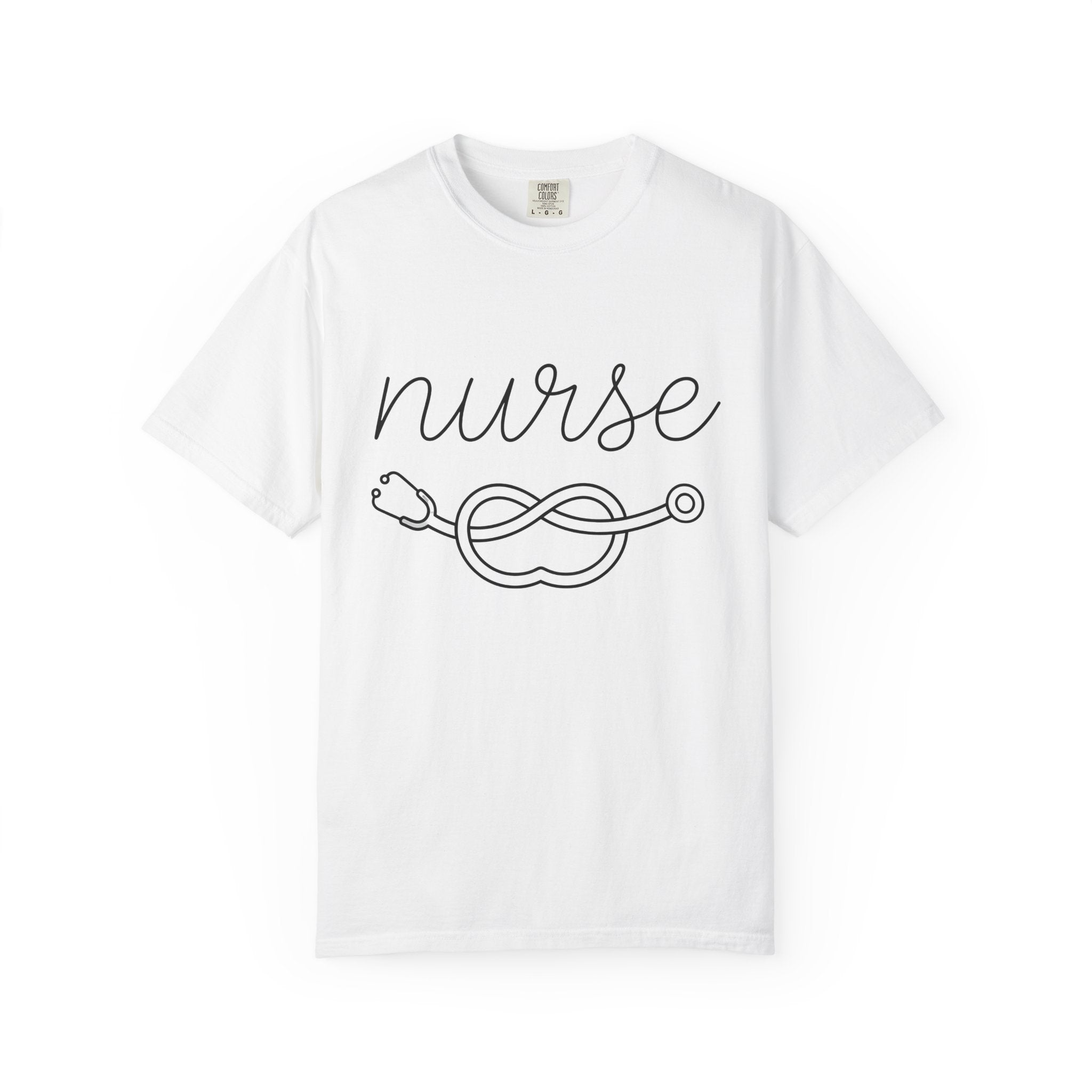 Stethoscope Icon Shirt Nurse Therapy Gift Women Basic Tee Stethoscope T-Shirt Nursing Enthusiast Medical Tshirt Therapy Graphic Current