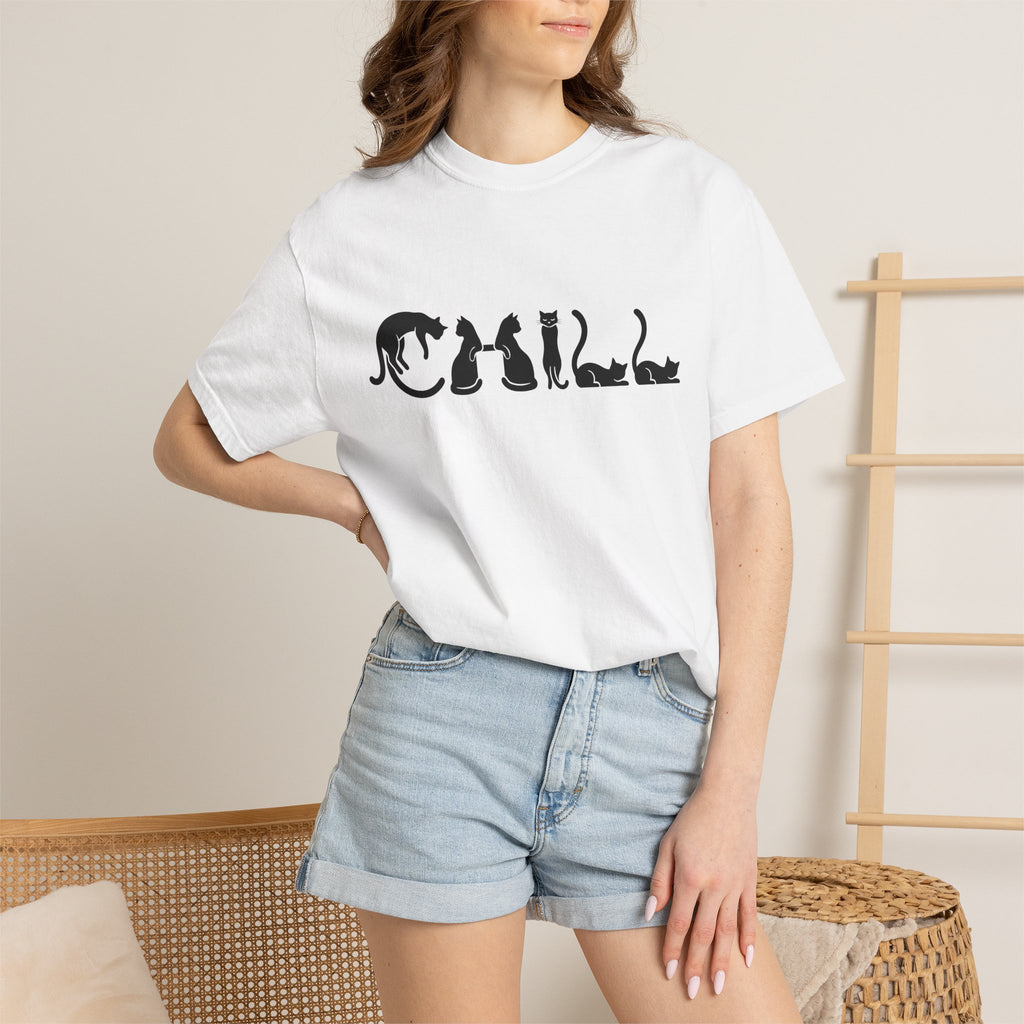 Black Feline Shirt Cat Wildlife Gift Women Basic Tee Cat T-Shirt Cat Fan Kitten Tshirt Wildlife Graphic Tshirt Current Outline Tshirt