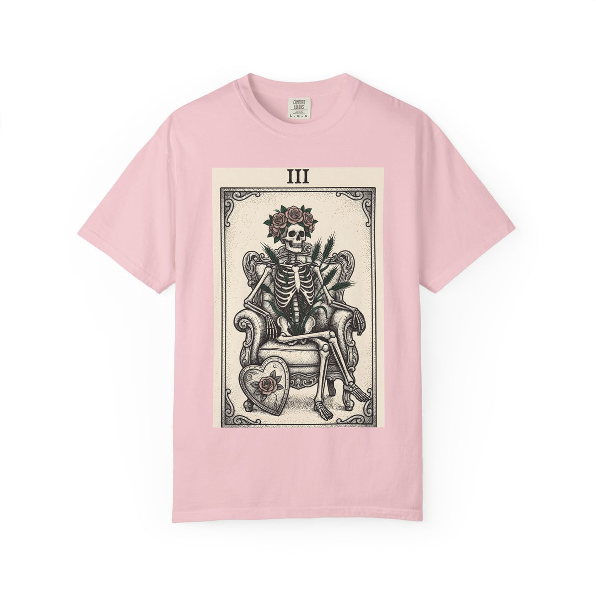 Skeleton Tarot Card Shirt Boho Chic Gothic Unisex Gift Boho Tee Tarot Card