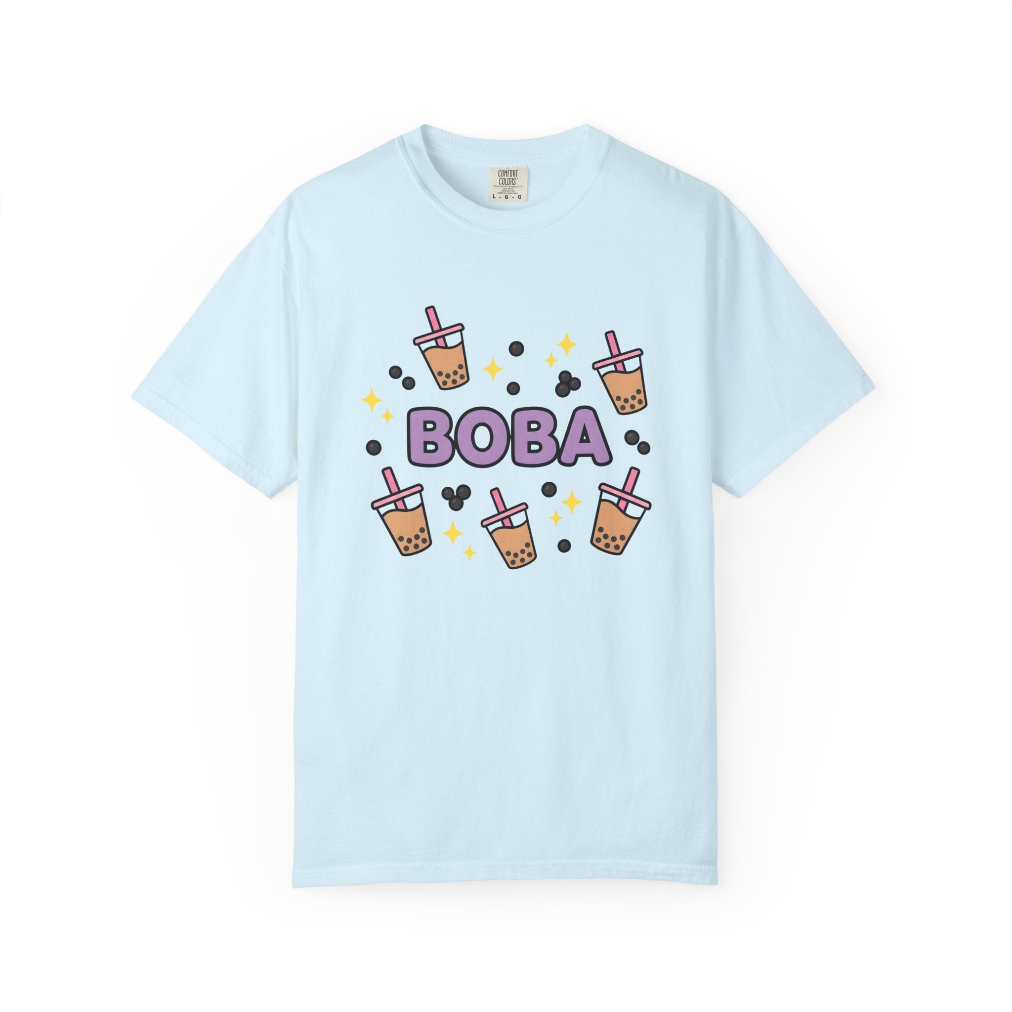 Boba Tea Shirt Drinks Foodie Gift Women Kawaii Tee Bubble Tea T-Shirt Beverage Fan Cute Tshirt Food Graphic Cartoon Sparkles Tshirt