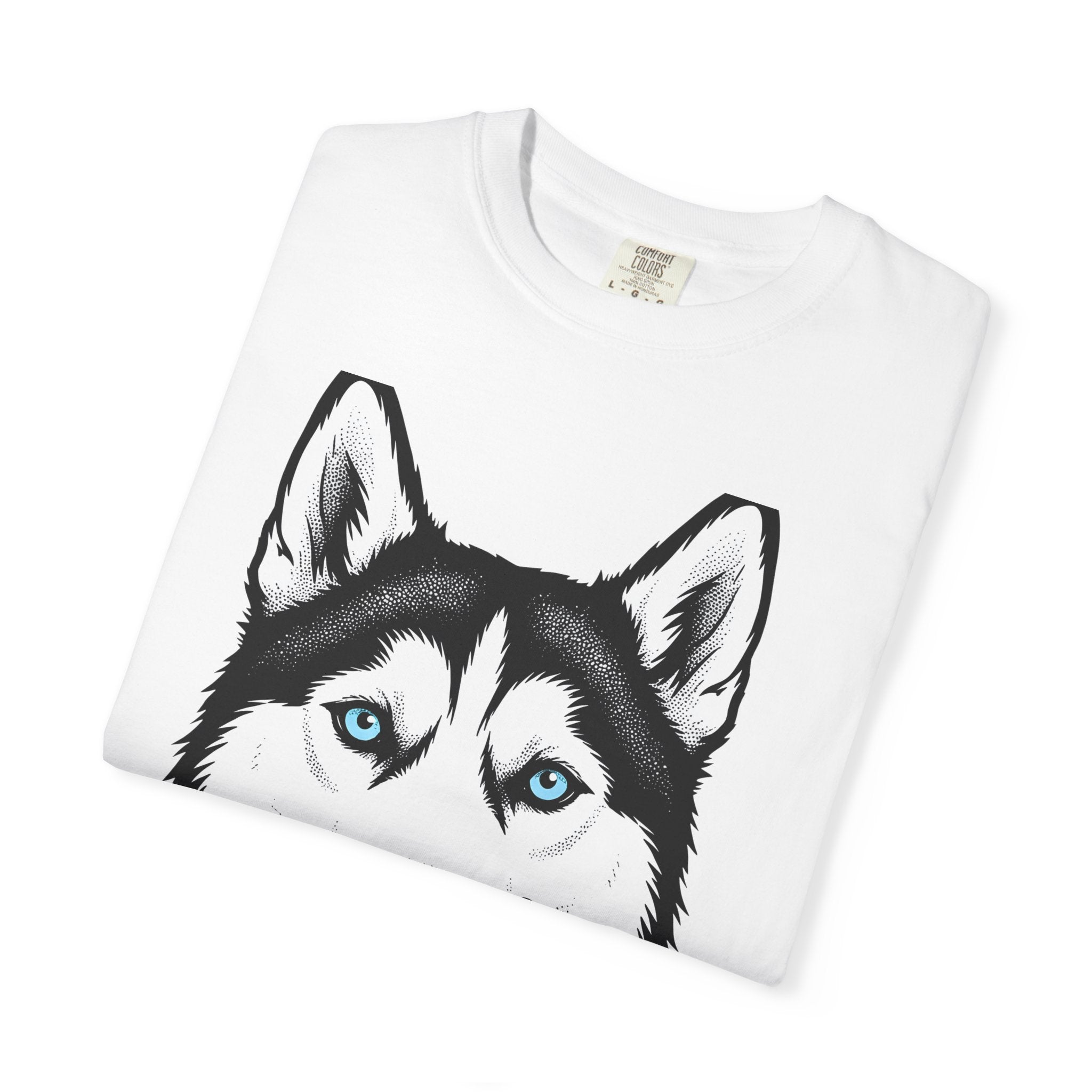 Husky Puppy Shirt Dog Wildlife Gift Women Old School Tee Siberian Husky T-Shirt Dog Fan Vintage Tshirt Wildlife Graphic Retro Frozen Block