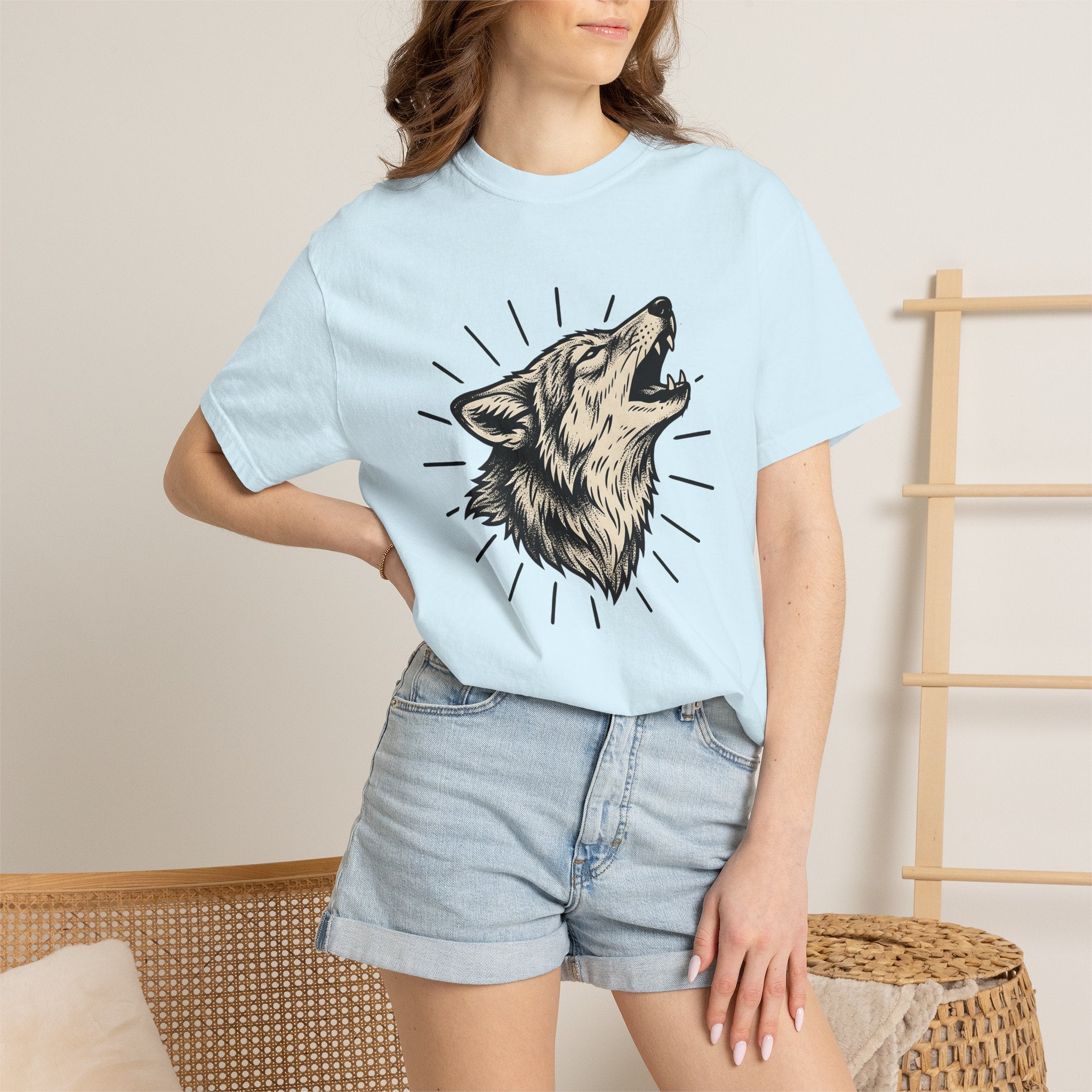 Wolf Muzzle Shirt Wolf Fauna Gift Women Sketch Tee Wolf Face T-Shirt Wolf Fan Canine Graphic Tshirt Drawing Illustration Wildlife Graphic