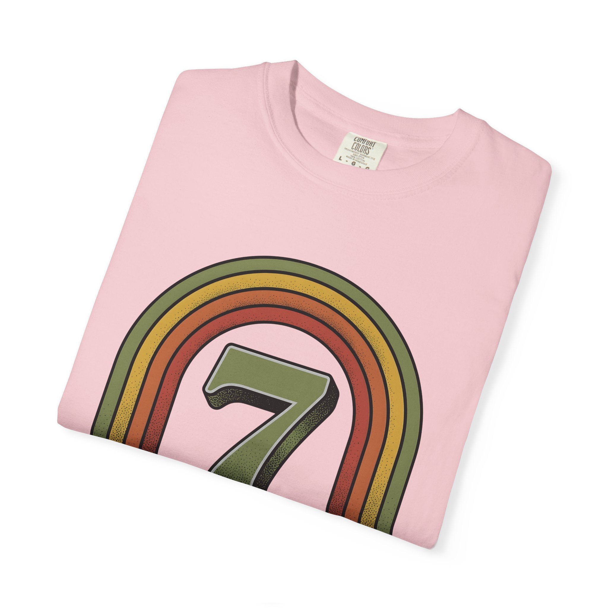 Classic Rainbow Shirt St. Patrick's Day Symbol Gift Women Hand Drawn Tee Rainbow T-Shirt Shamrock Fan Illustrated Tshirt Icon Graphic Sketch
