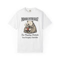 Bear Latte Shirt Funny Shy Gift Women Retro Tee Coffee T-Shirt Humor Fan Vintage Tshirt Introvert Graphic Doodle Throw Tshirt