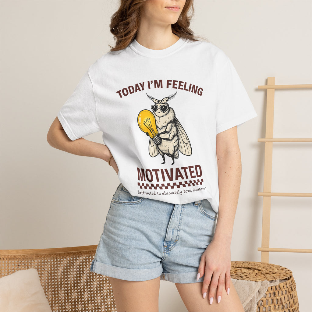 Moth Holding Lightbulb Shirt Funny Animal Gift Women Vintage Tee Moth T-Shirt Humor Fan Retro Tshirt Creature Graphic Hand Drawn Heart