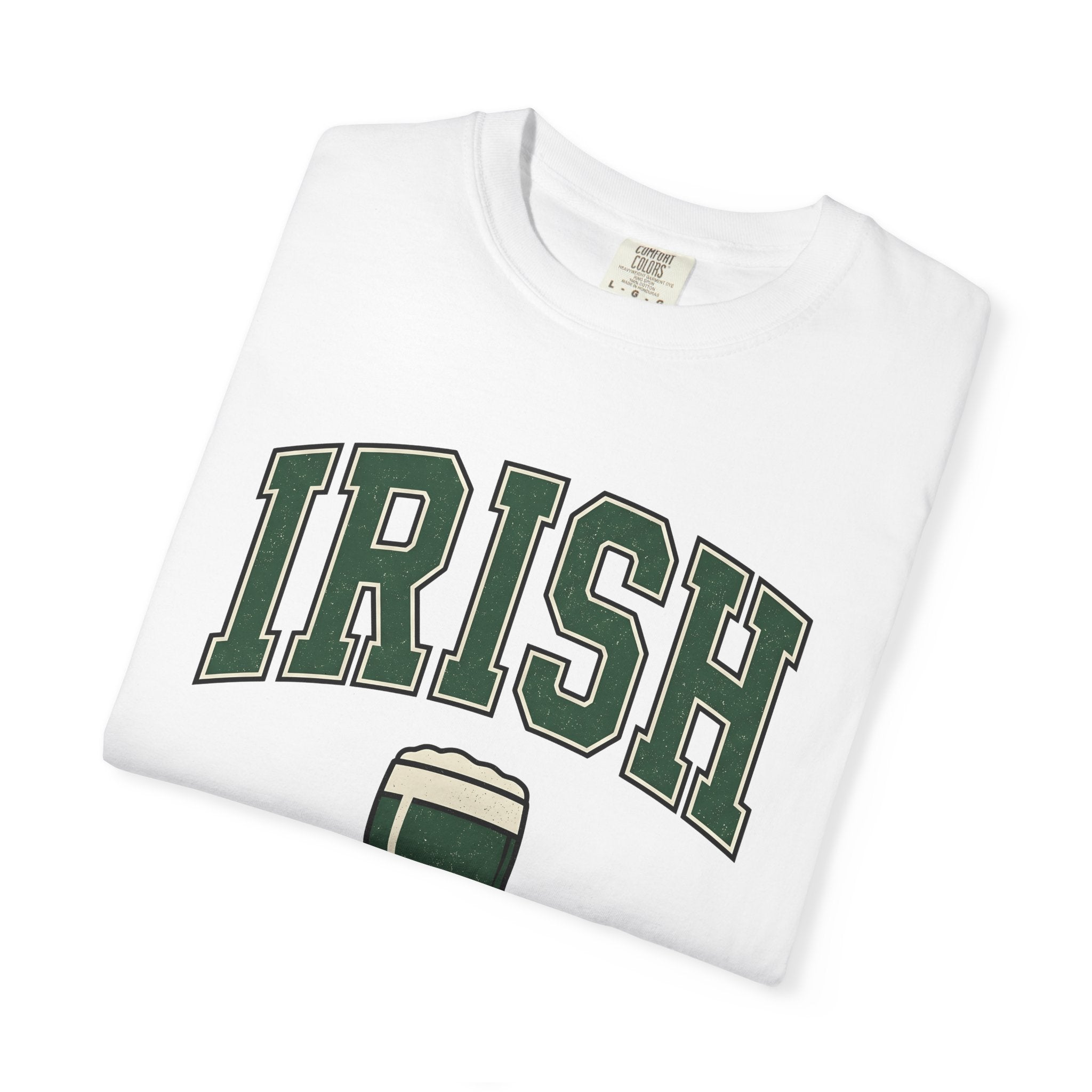 Pint Glass Shirt St Patrick's Day Liquor Gift Women Hand Drawn Tee Beer Glass T-Shirt Shamrock Fan Illustrated Tshirt Cocktail Graphic