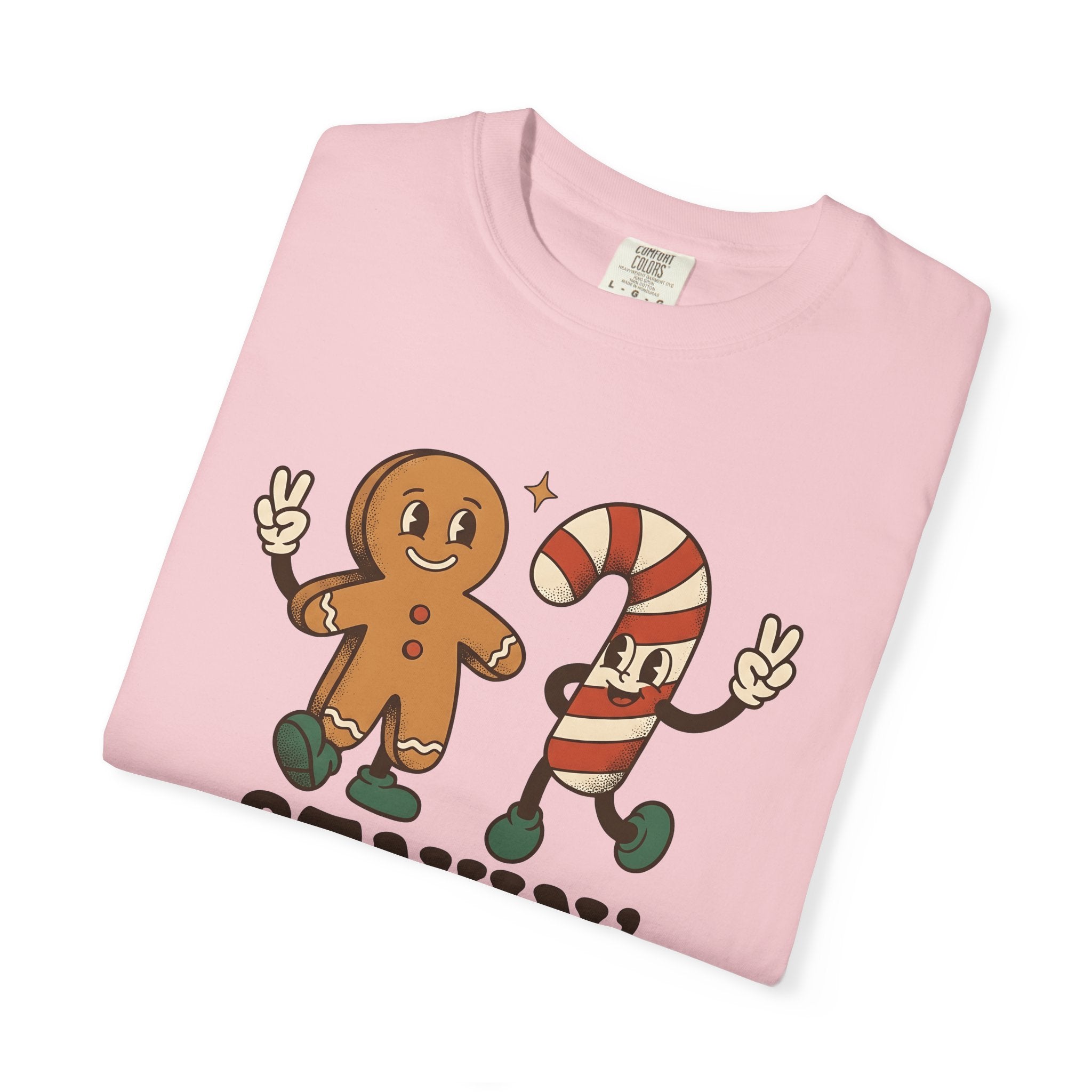Gingerbread Person Candy Cane Shirt Christmas Festivity Gift Women Animated Tee Gingerbread Man T-Shirt Holiday Fan Cartoon Tshirt