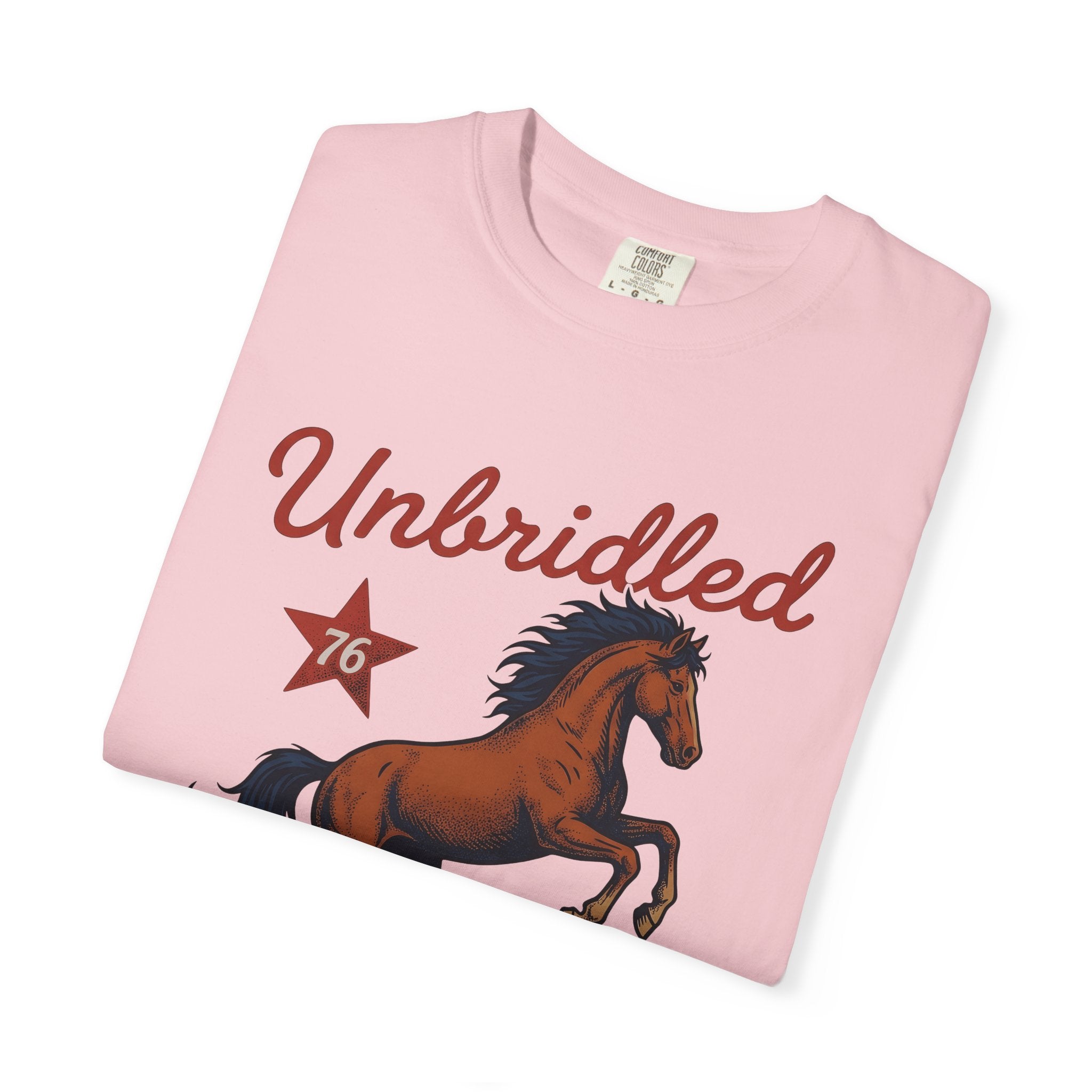 Bucking Horse Shirt America Flag Gift Women Retro Tee Bronco T-Shirt Patriot Fan Rodeo Tshirt Banner Graphic Sketch Star Tshirt