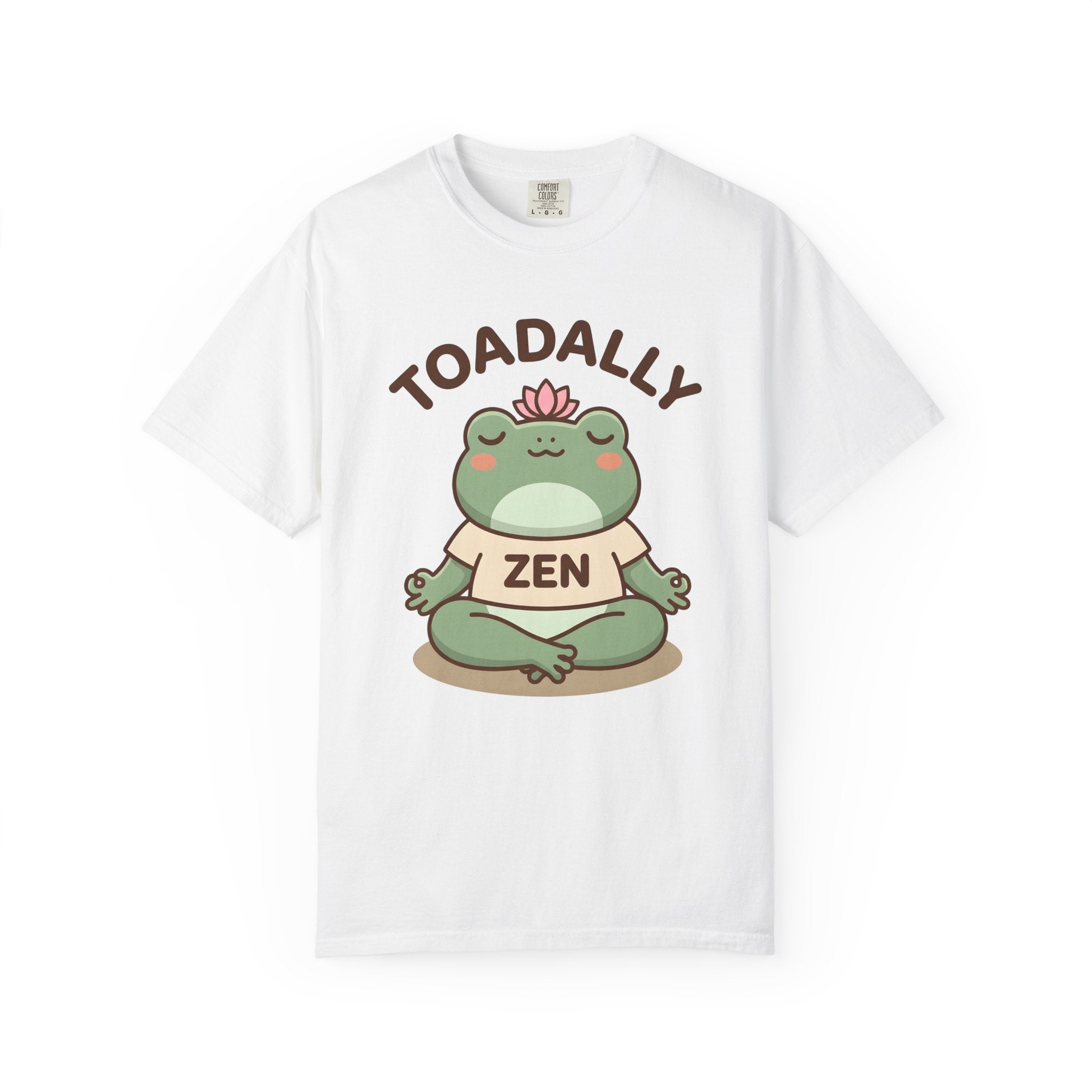 Meditating Frog Shirt Yoga Mindfulness Gift Women Kawaii Tee Toad T-Shirt Yogist Enthusiast Cute Tshirt Meditation Graphic Cartoon Lotus