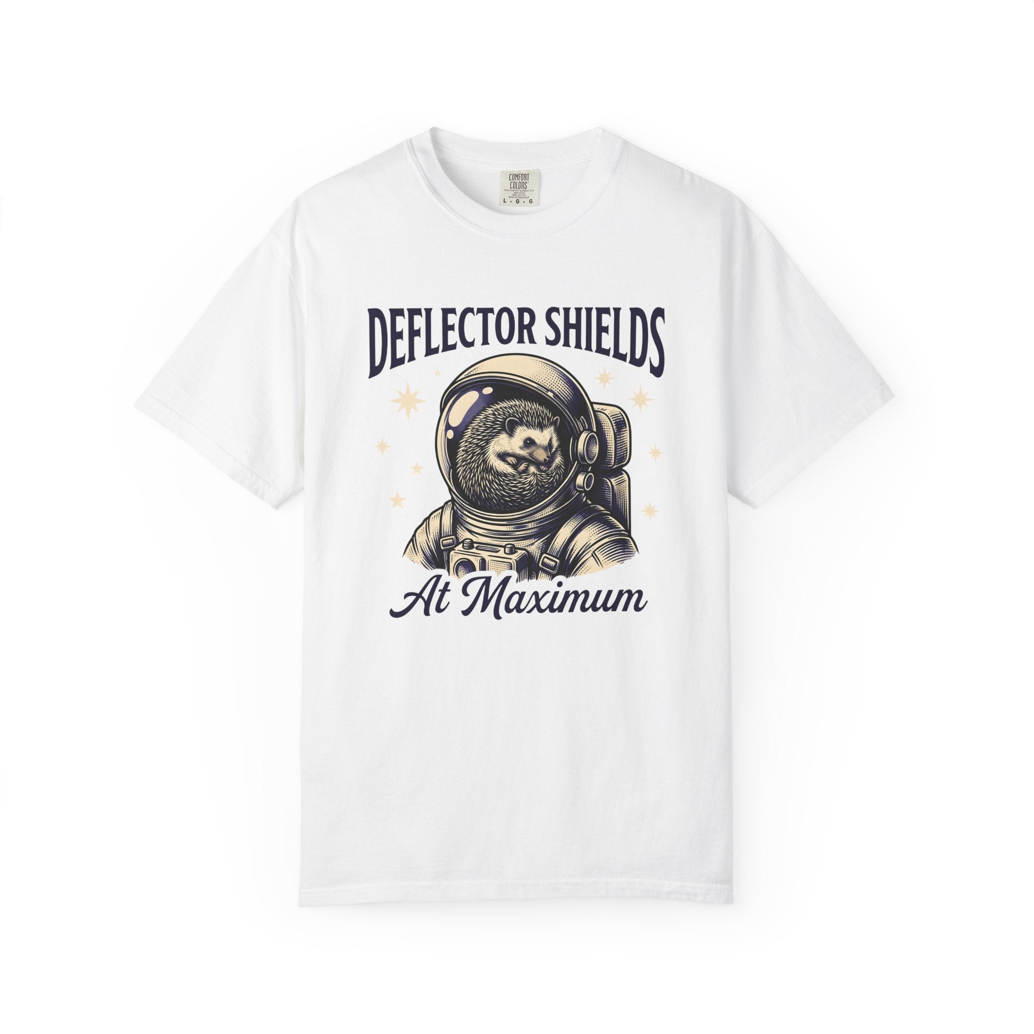 Hedgehog Astronaut Shirt Funny Animal Gift Women Retro Tee Porcupine T-Shirt Humor Fan Retrostyle Tshirt Creature Graphic Vintage Stars