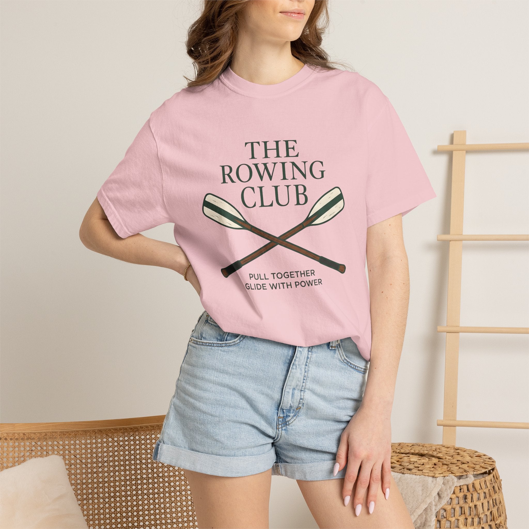 Crossed Blades Shirt Rowing Gym Gift Women Timeless Tee Swords T-Shirt Rower Enthusiast Vintage Tshirt Fitness Graphic Aged Shield Tshirt