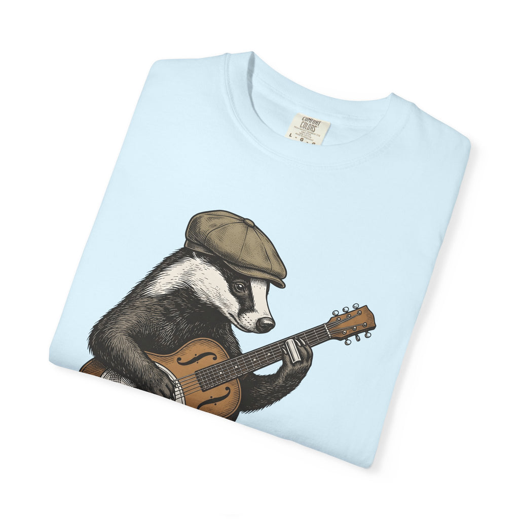 Badger Guitar Shirt Animals Melody Gift Women Antique Tee Guitar T-Shirt Wildlife Fan Vintage Tshirt Music Graphic Pen And Ink Beanie Tshirt