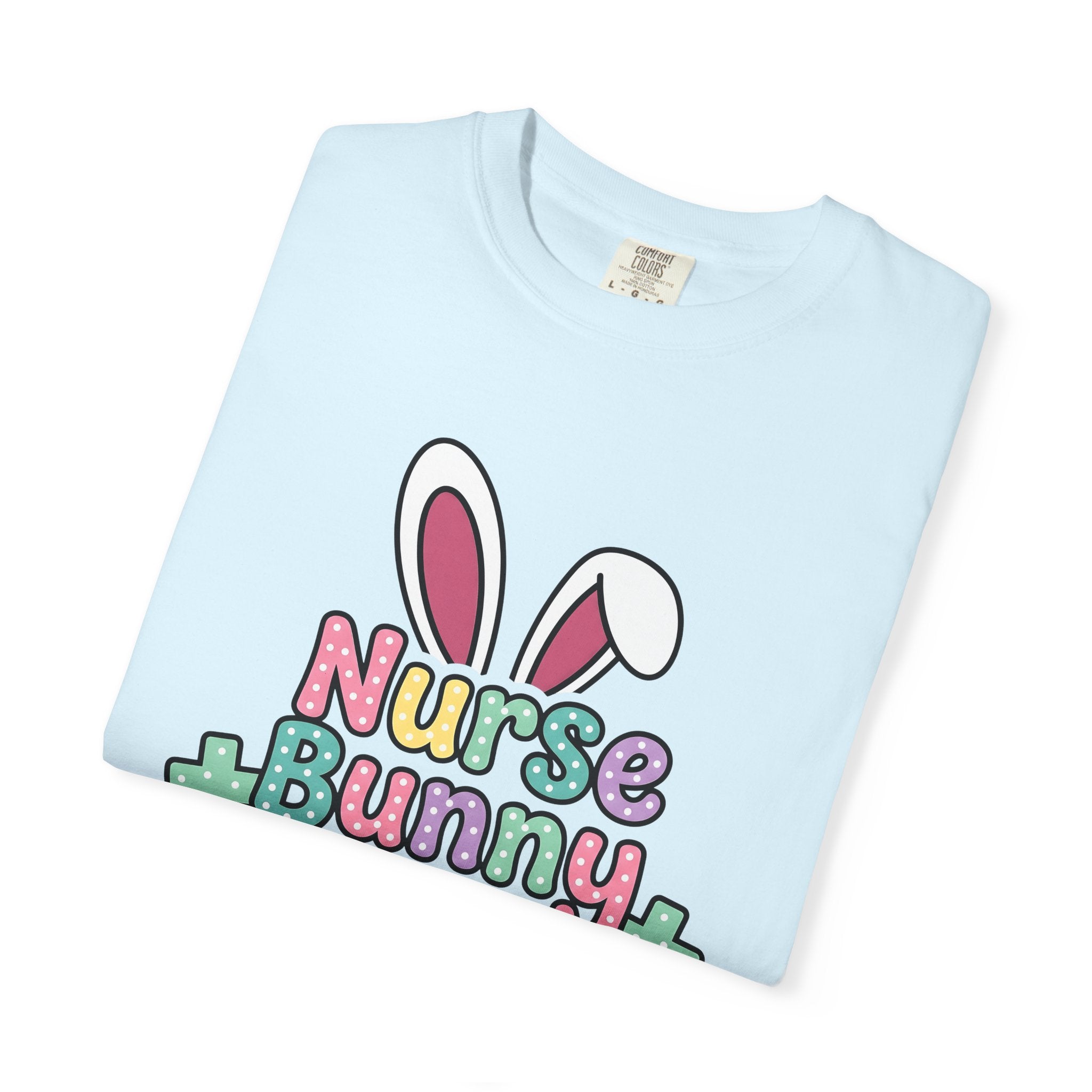 Rabbit Ears Shirt Easter Healthcare Gift Women Kawaii Tee Bunny Ears T-Shirt Easter Fan Nurse Graphic Tshirt Fun Paw Marks Tshirt