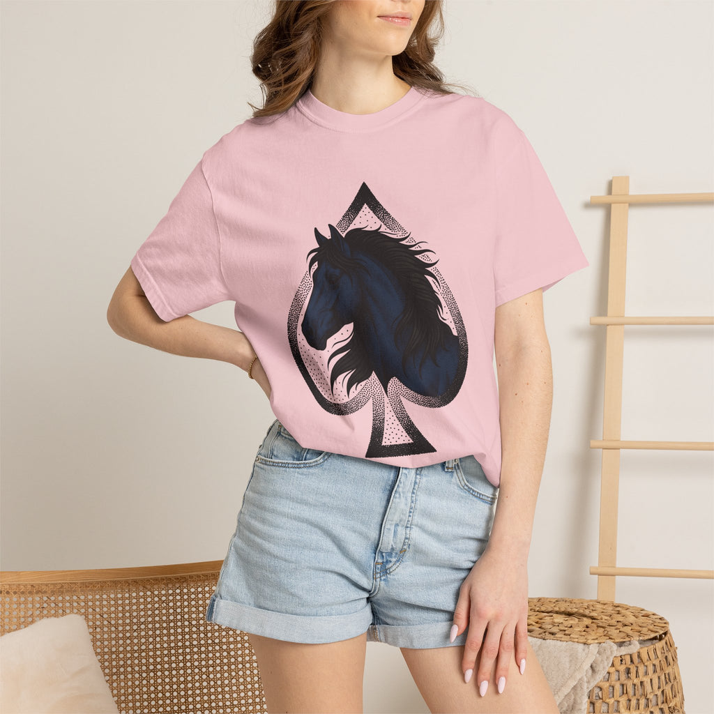Horse Ace Shirt Cowgirl Cowboy Gift Women Traditional Tee Stallion T-Shirt Rodeo Fan Classic Tshirt Cowboy Graphic Retro Hair Tshirt
