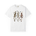 Dancing Bones Shirt Halloween Festivity Gift Women Animated Tee Skeleton T-Shirt Spooky Fan Cartoon Tshirt Celebration Graphic Classic