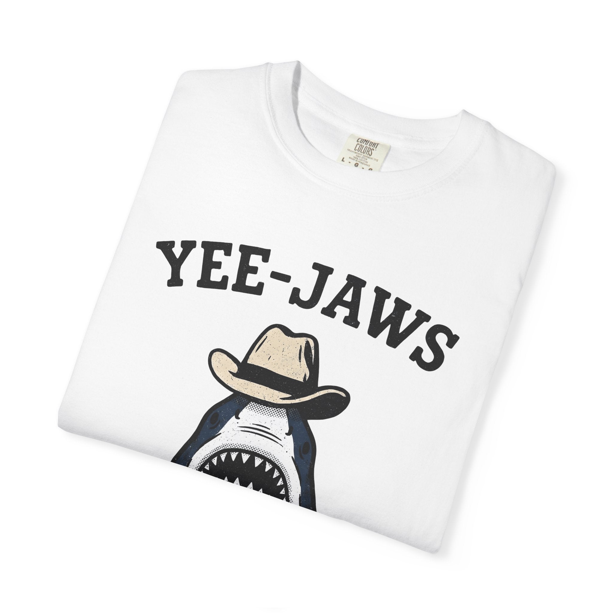 Shark Cowboy Hat Shirt Cowgirl Humor Gift Women Vintage Tee Shark T-Shirt Cowboy Fan Retro Tee Humorous Graphic Retro Western Hat Tshirt