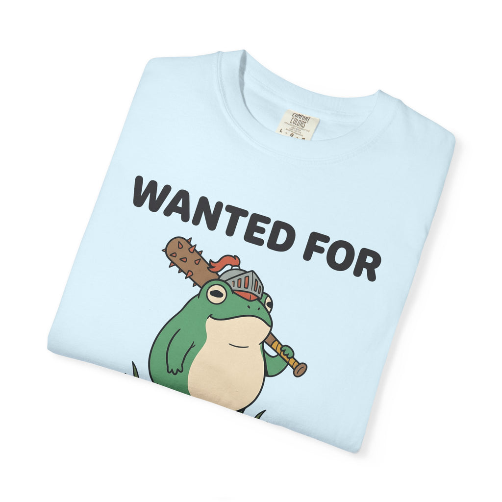 Amphibian Soldier Shirt Funny Critter Gift Women Graphic Tee Frog T-Shirt Humor Fan Illustrated Tshirt Creature Graphic Line Art Spiked