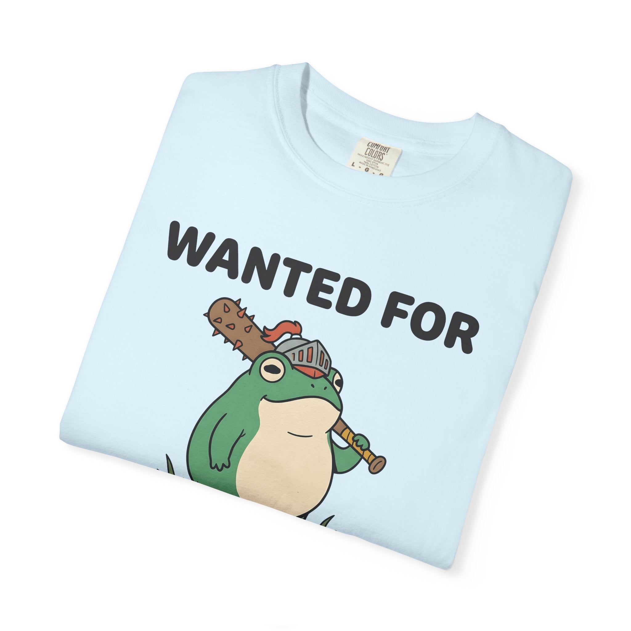 Amphibian Soldier Shirt Funny Critter Gift Women Graphic Tee Frog T-Shirt Humor Fan Illustrated Tshirt Creature Graphic Line Art Spiked
