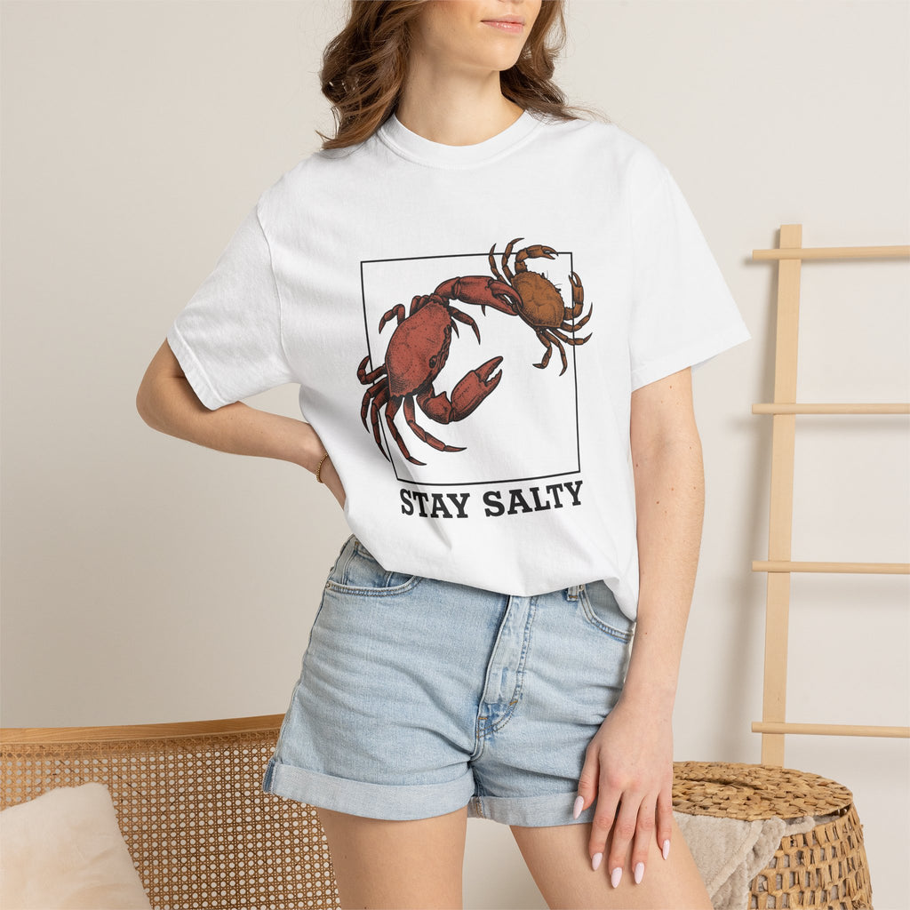 Crab Graphic Shirt Funny Seafood Gift Women Vintage Tee Crustacean T-Shirt Humor Fan Distressed Tshirt Shellfish Graphic Retro Frame Tshirt