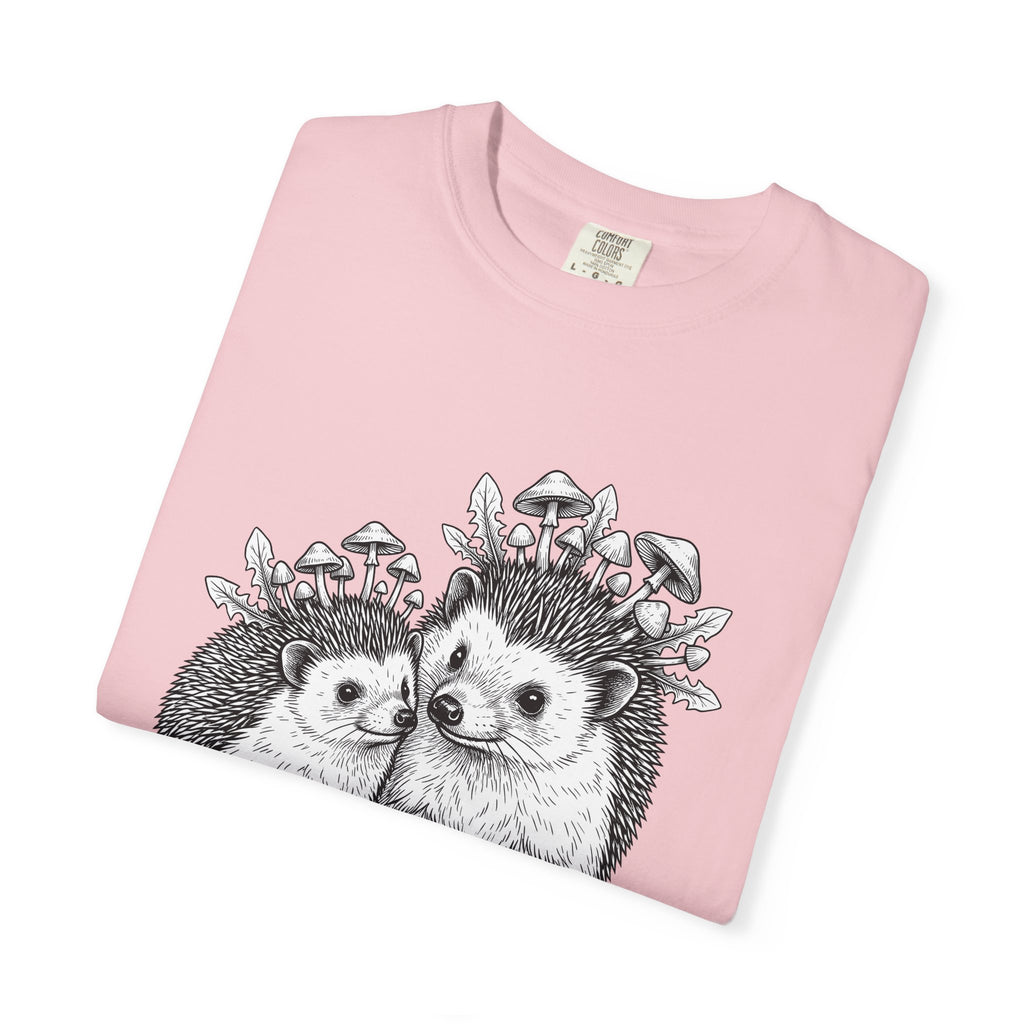 Hedgehog Clan Shirt Animals Environment Gift Women Cartoon Tee Porcupine T-Shirt Wildlife Fan Quirky Tshirt Eco Graphic Rustic Woodland