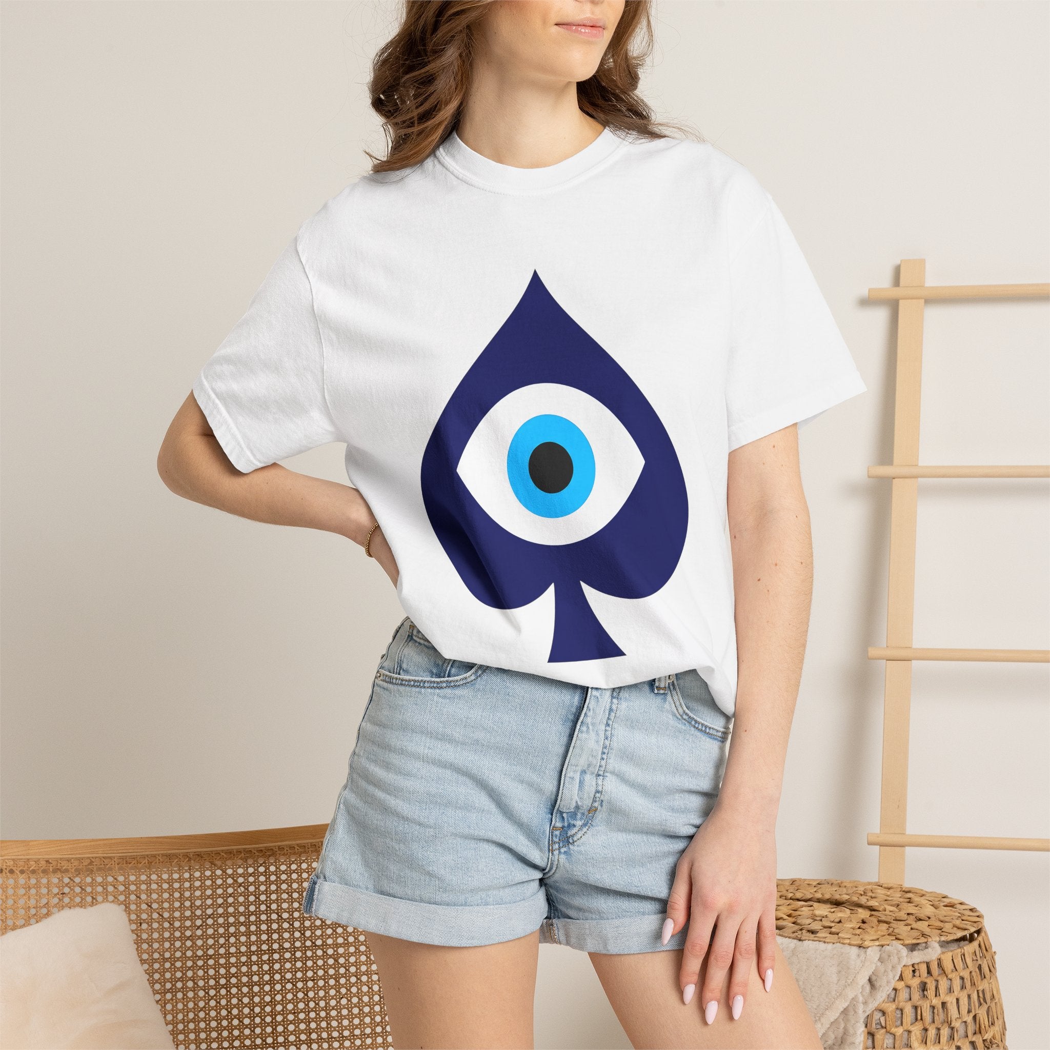 Talisman Eye Spade Shirt Boho Chic Esoteric Gift Women Basic Tee Amulet T-Shirt Bohemian Fan Minimalist Tshirt Mystical Graphic Modernist