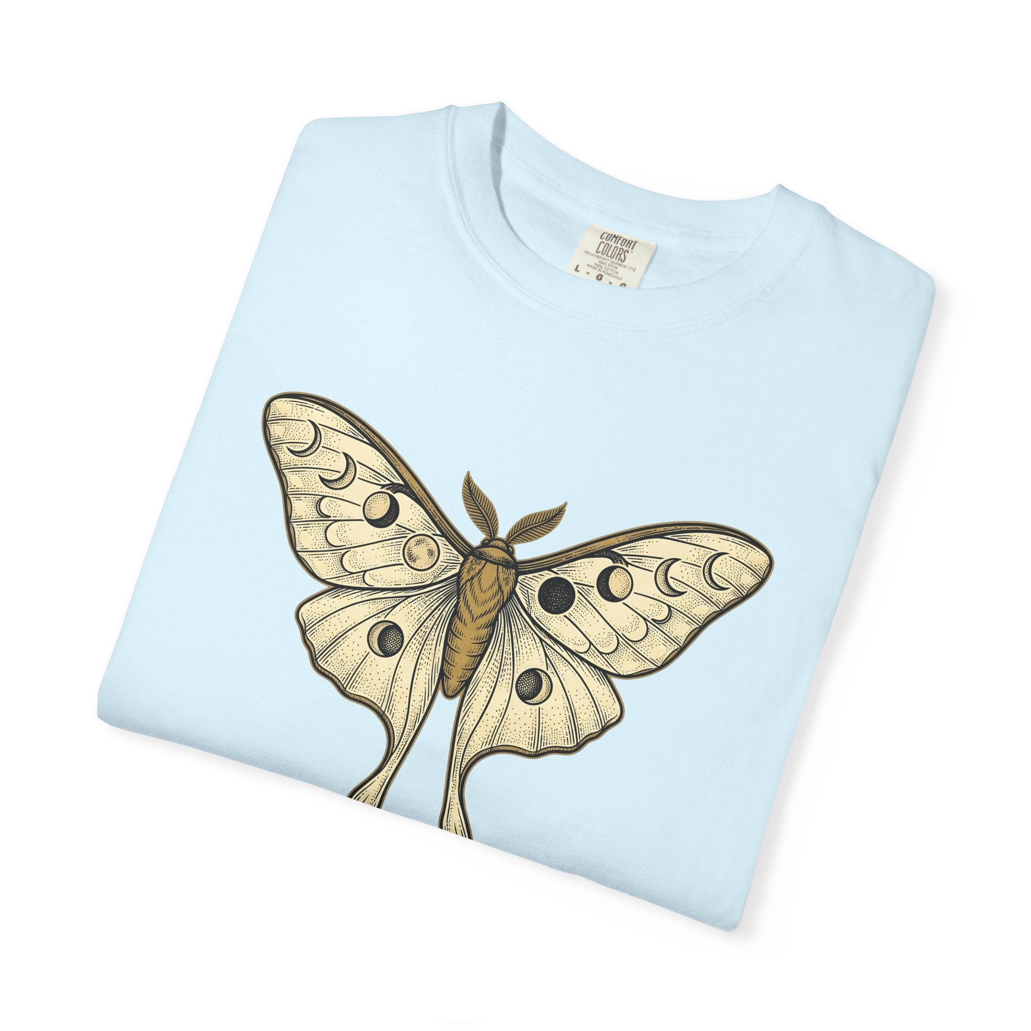 Luna Moth Shirt Boho Chic Astrology Gift Women Simple Tee Moth T-Shirt Hippie Fan Minimalist Tshirt Zodiac Graphic Retro Moon Phases Tshirt