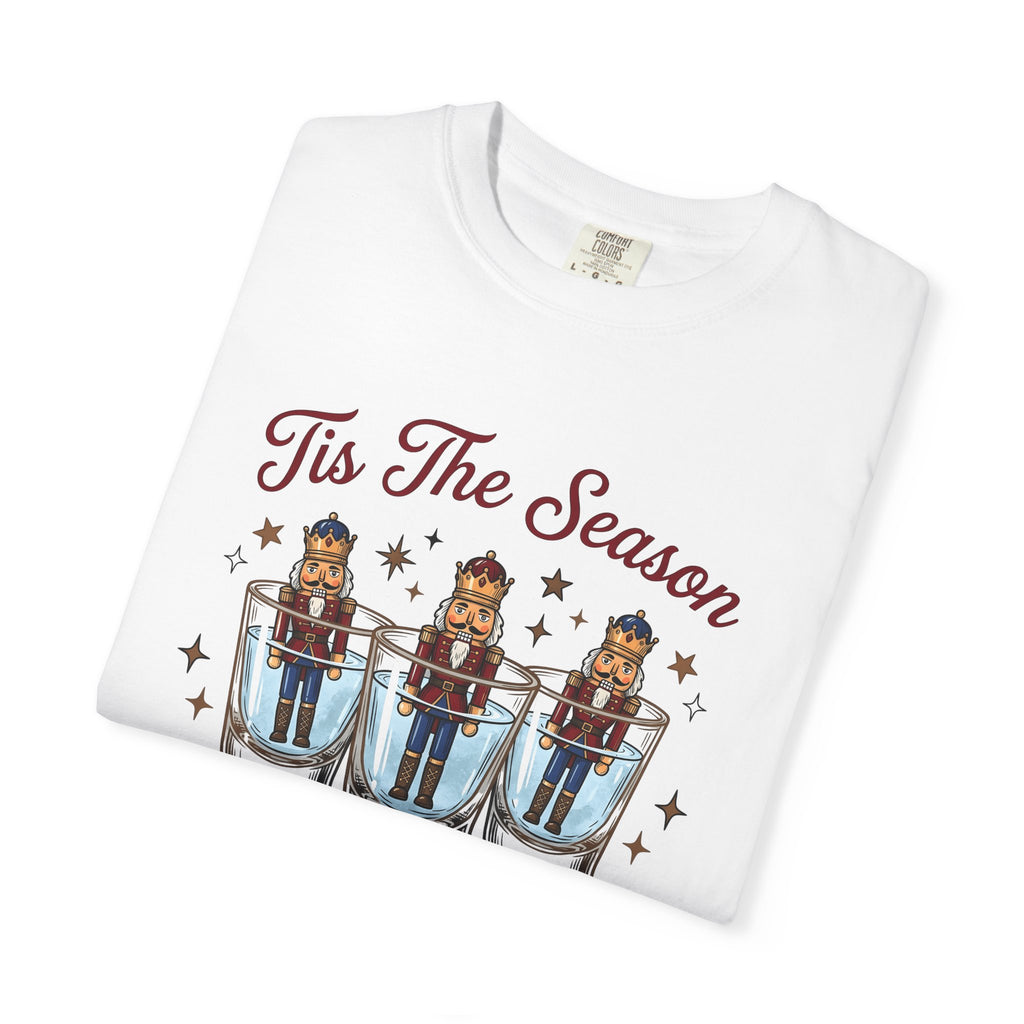 Nutcracker Booze Glass Shirt Christmas Spirits Gift Women Animated Tee Shot Glass T-Shirt Christmas Fan Cocktail Tshirt Liquor Graphic