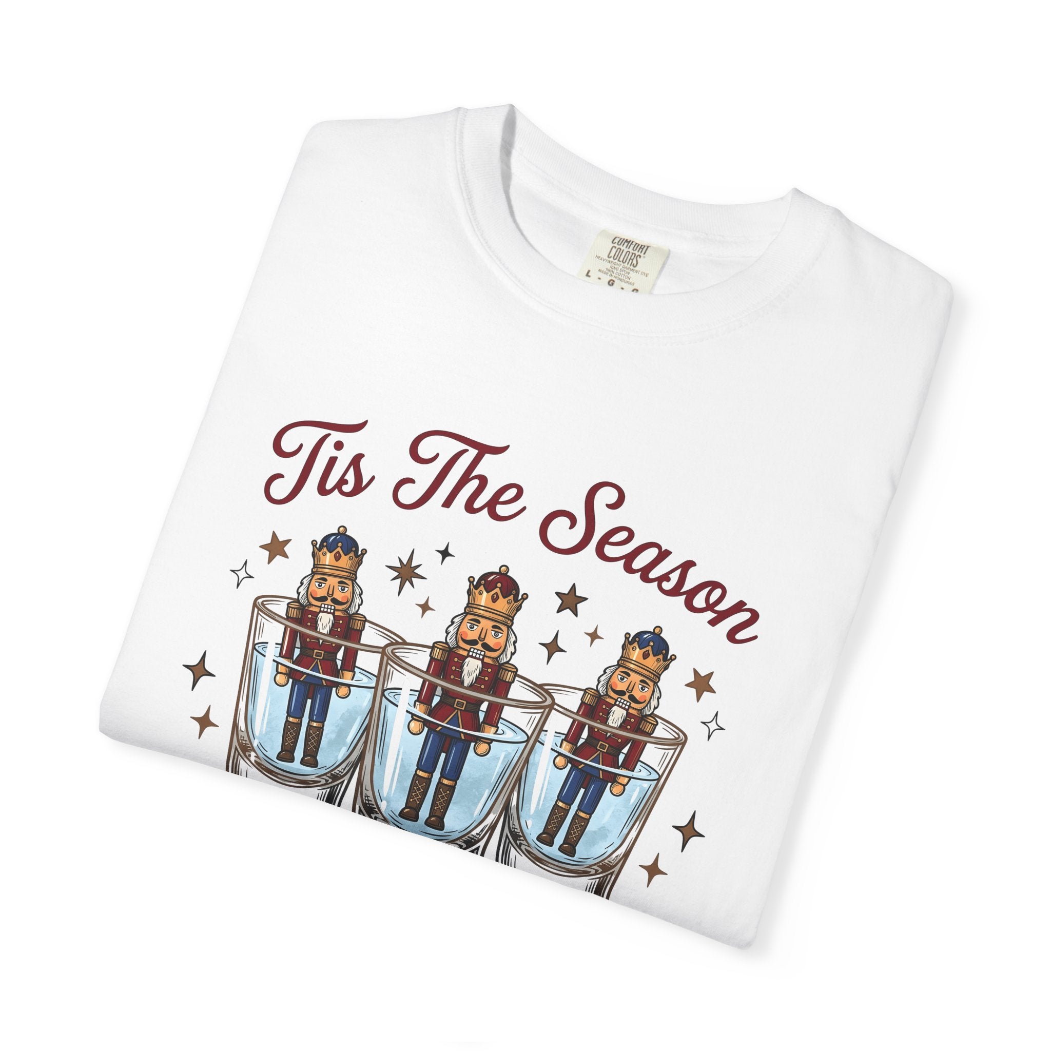 Nutcracker Booze Glass Shirt Christmas Spirits Gift Women Animated Tee Shot Glass T-Shirt Christmas Fan Cocktail Tshirt Liquor Graphic